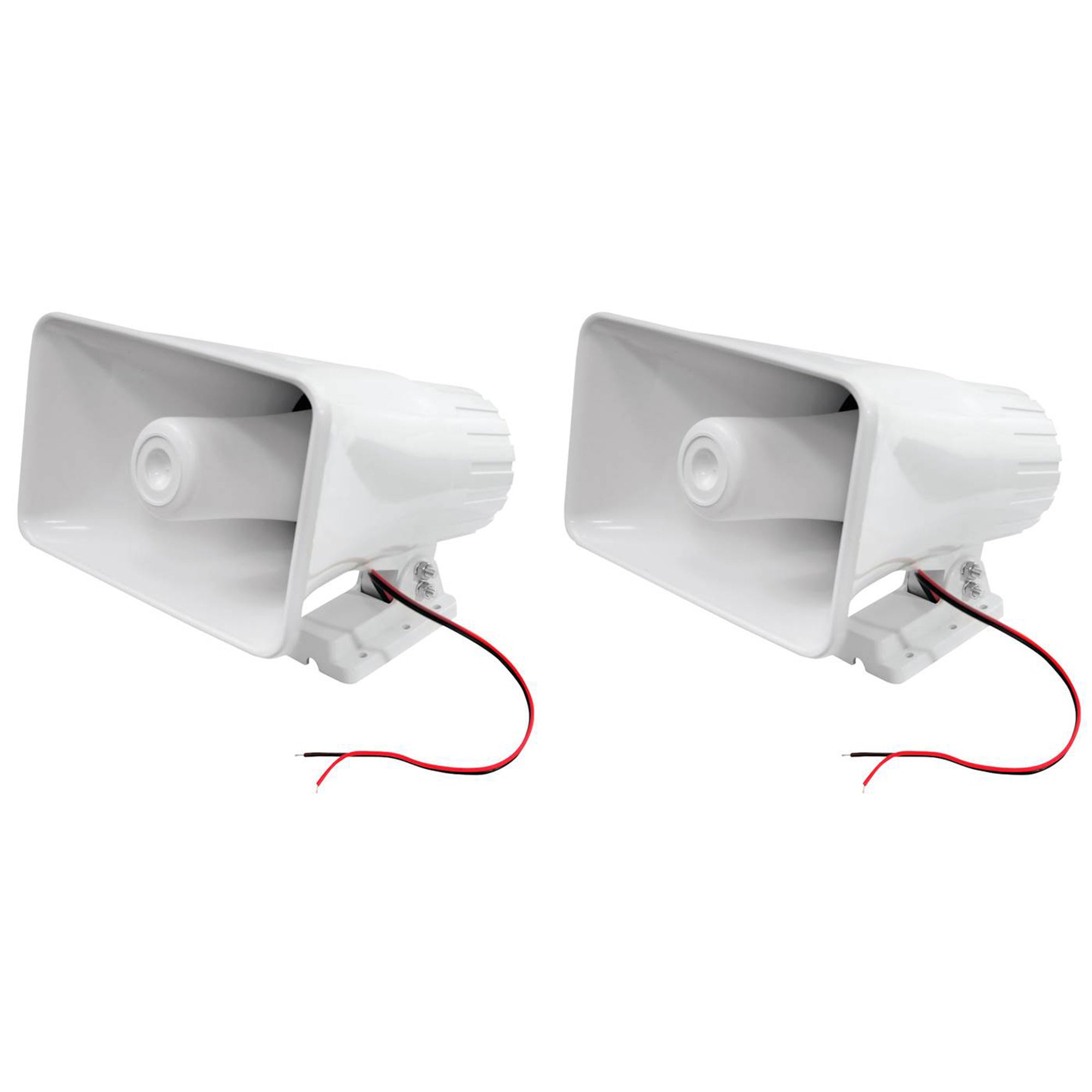 Pyle 8" 65 Watts 8 Ohms Indoor and Outdoor PA Horn Speaker, White (2 Pack) - VMInnovations