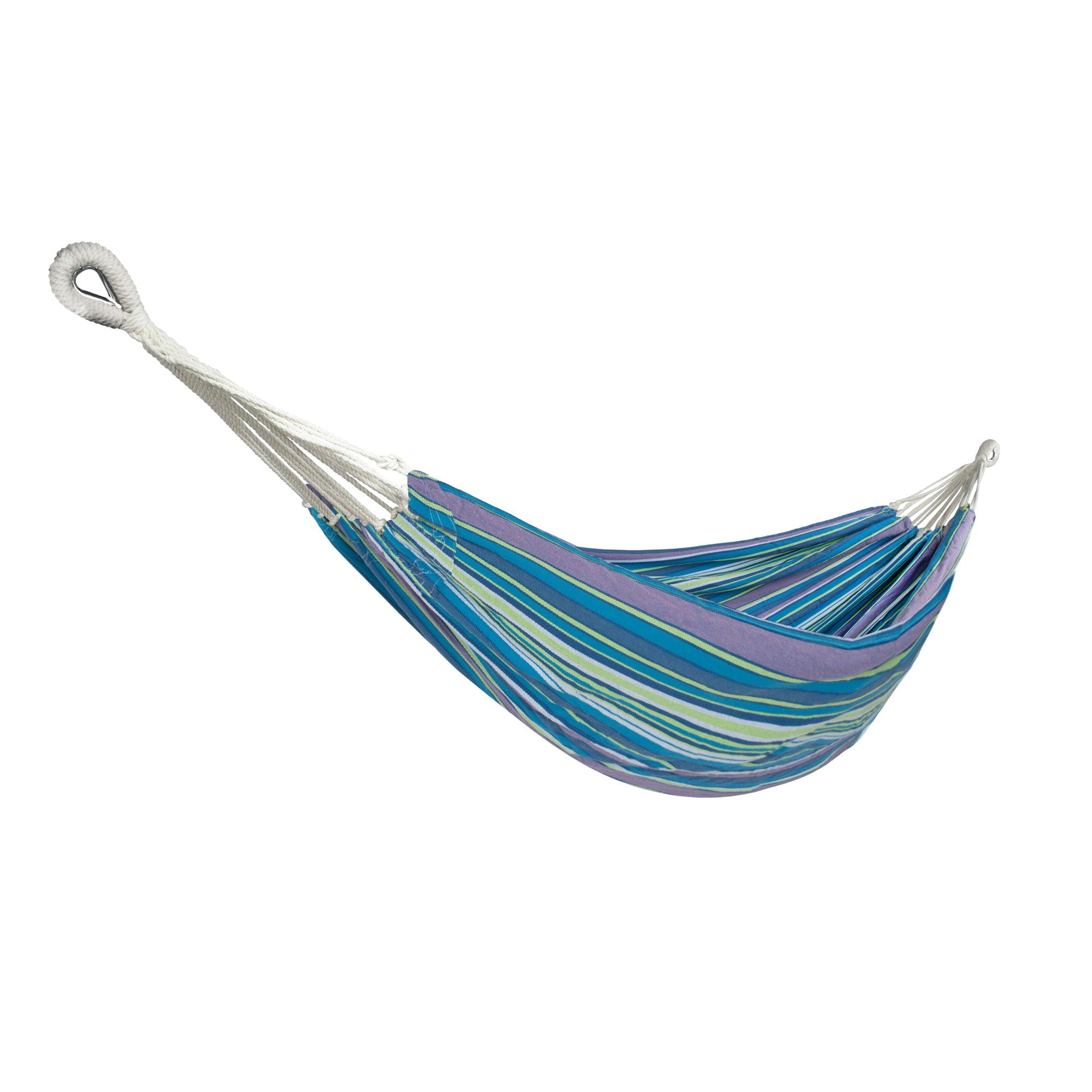 Bliss Hammocks Double Hammock w/ Rope Loops & Tree Straps, 265 lb, Malibu Stripe