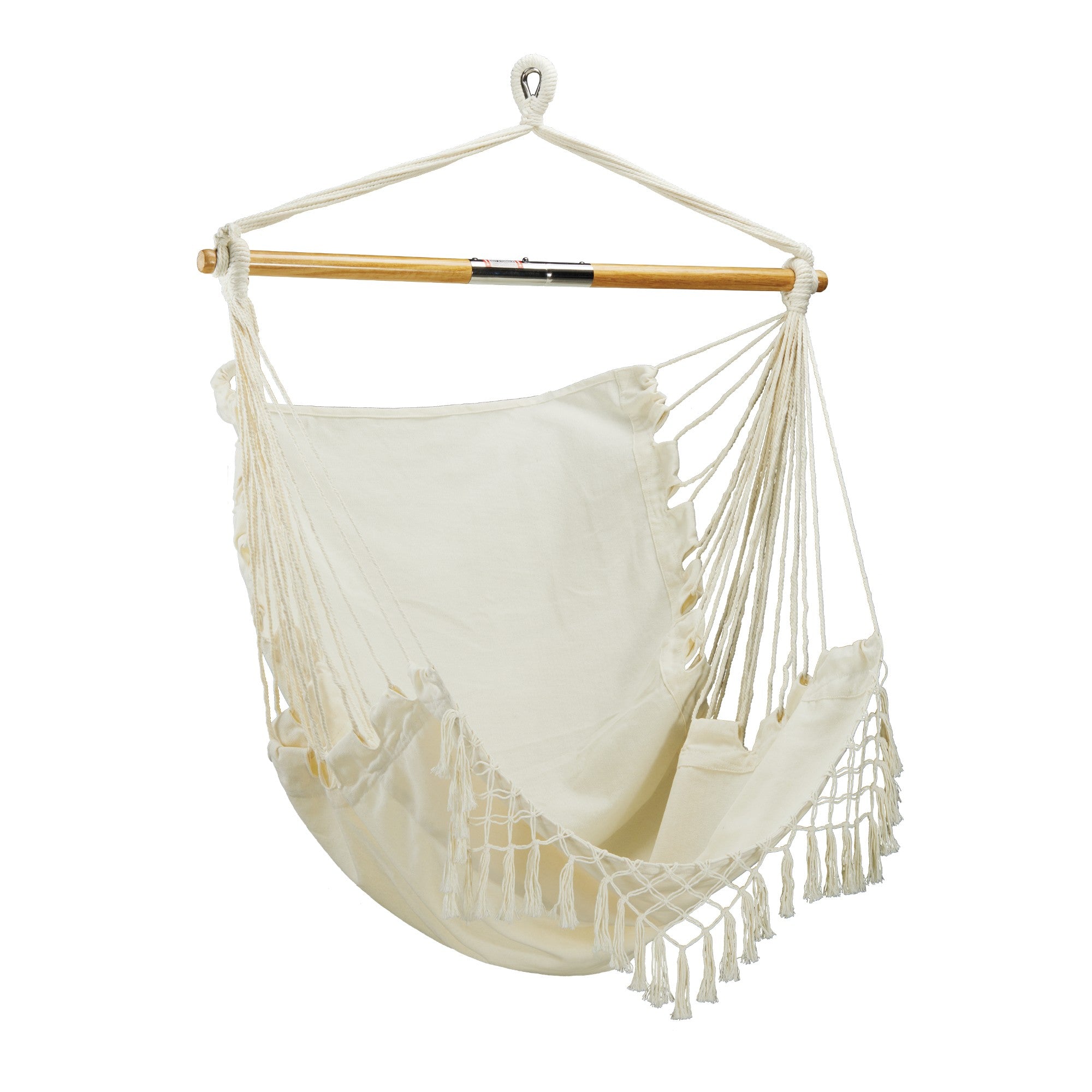 Bliss Hammocks Tahiti Fabric Hammock Chair with Spreader Bar and Hardware, Natural