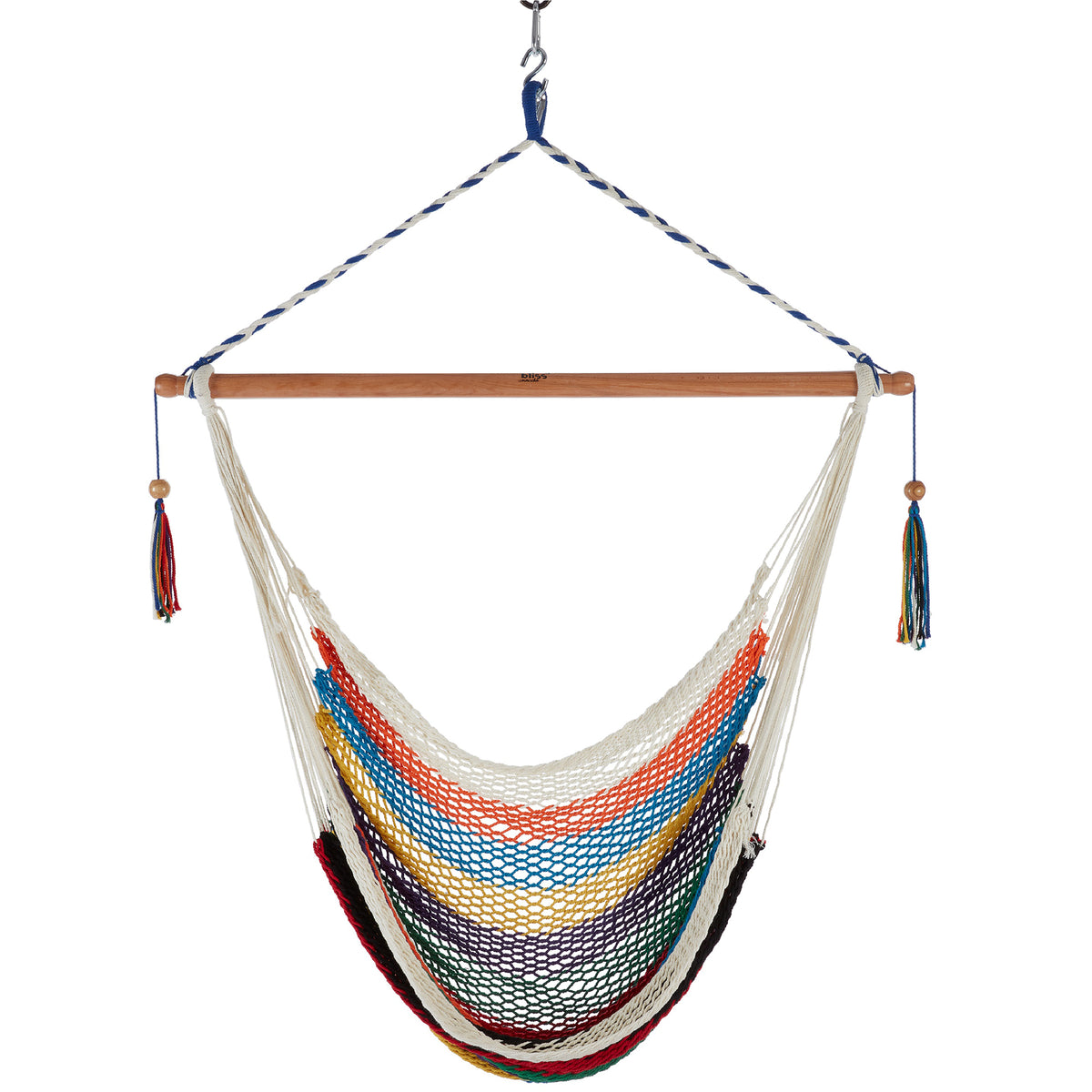 Bliss Hammocks Tahiti Rope Hammock Chair W Spreader Bar & Hardware, (Open Box)