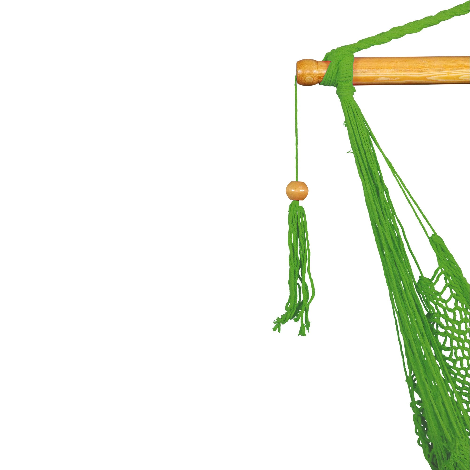 Bliss Hammocks Tahiti Rope Hammock Chair with Spreader Bar and Hardware, Green (Open Box)