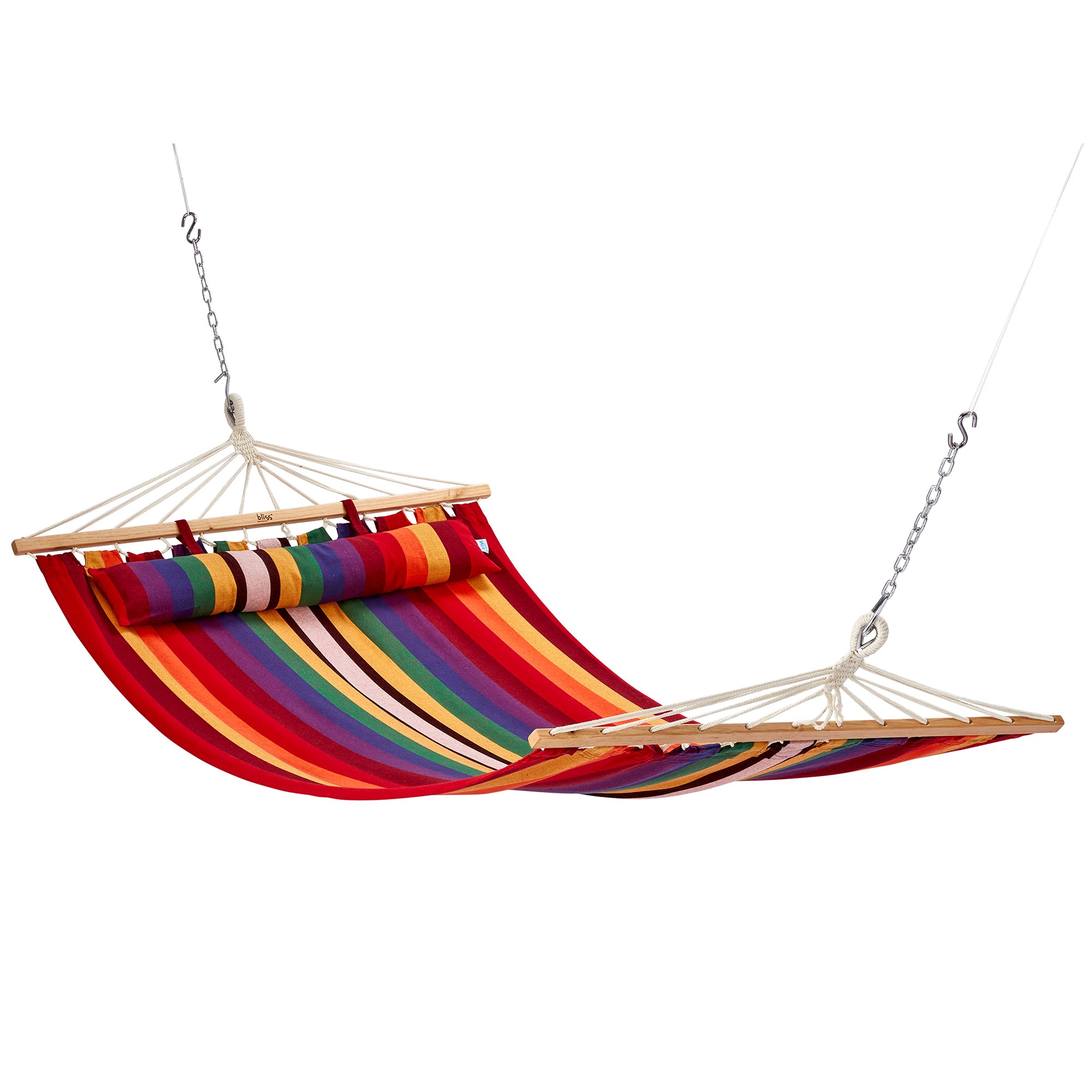 Caribbean Hammock with Pillow and Hanging Hardware, 48" Wide, (Open Box) - VMInnovations