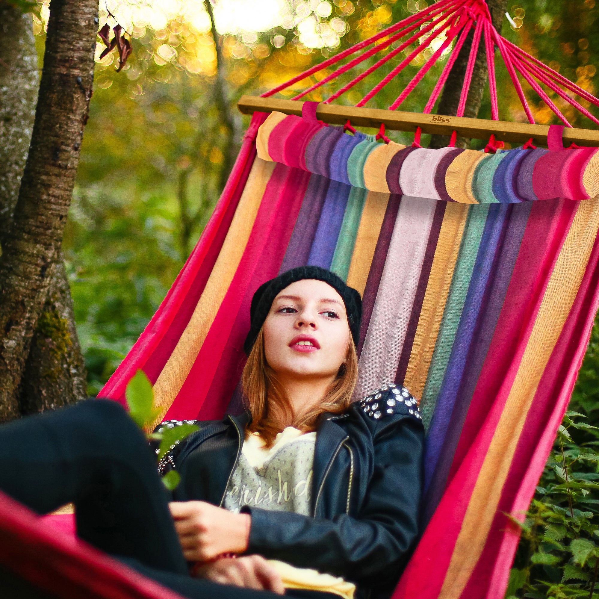 Caribbean Hammock with Pillow and Hanging Hardware, 48" Wide, (Open Box)