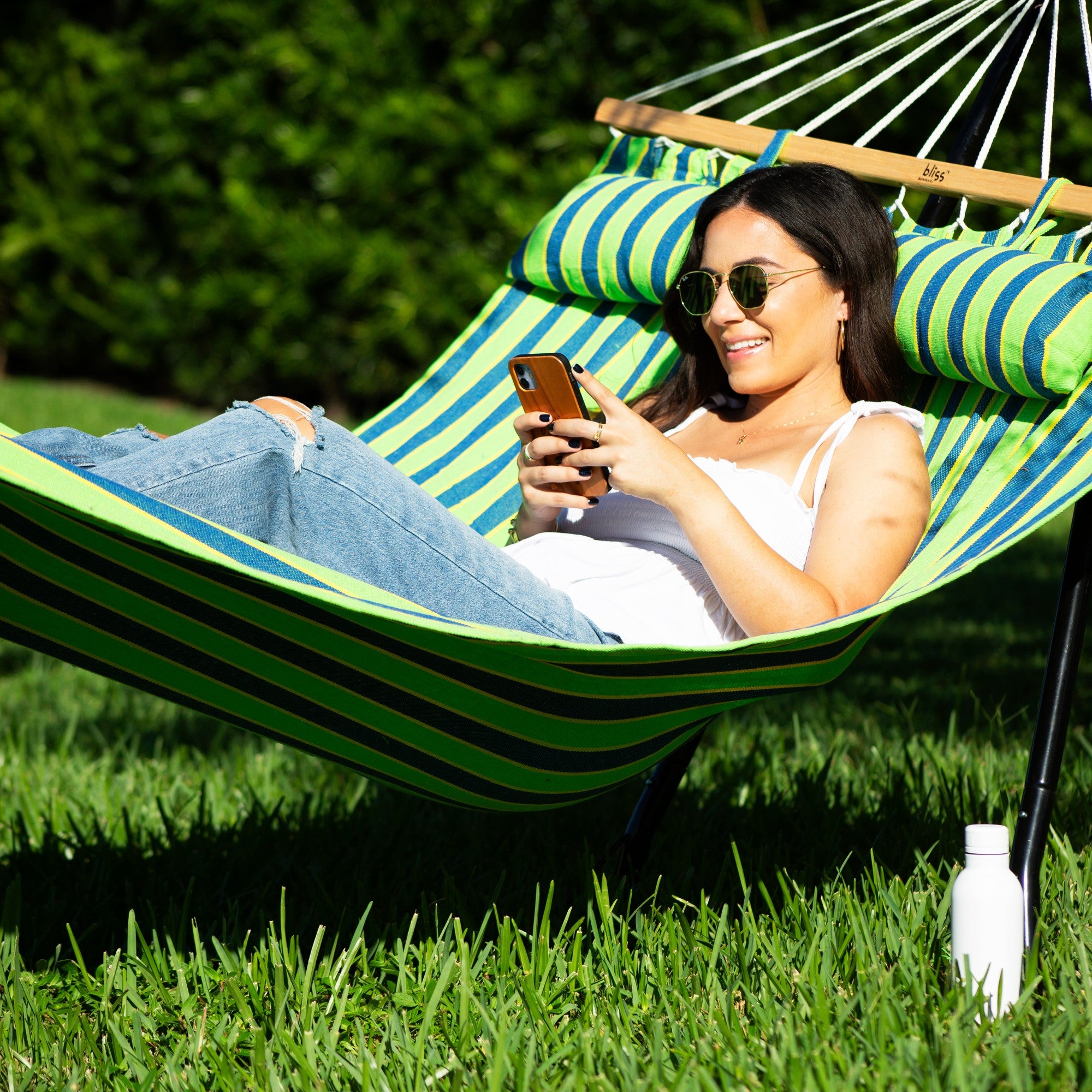 Bliss Hammocks Caribbean Hammock with Pillow & Hardware, 48" Wide, (Open Box)