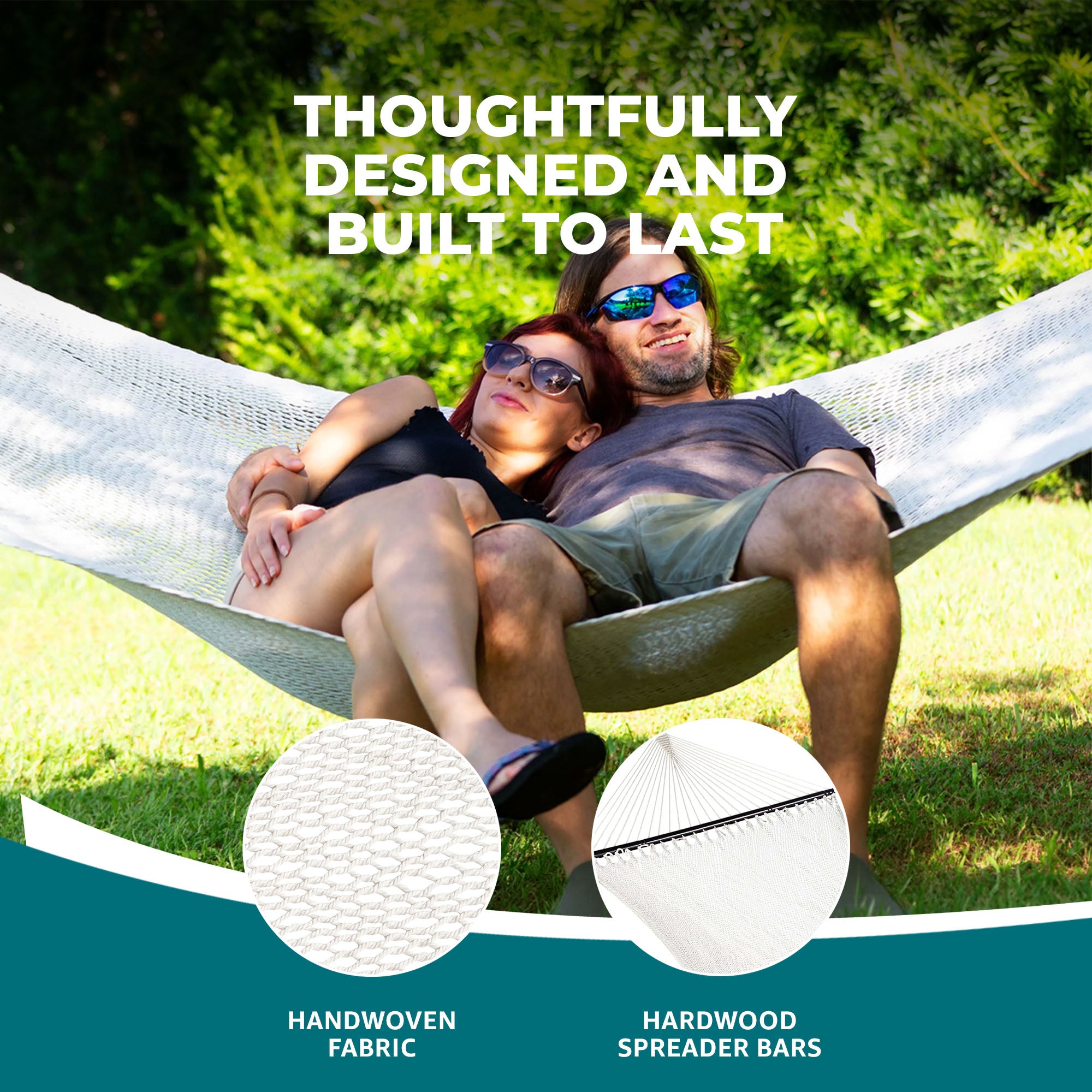 Bliss Hammocks Weekend Deluxe 2-Person Polyester Rope Hammock w/SpreaderOpen Box