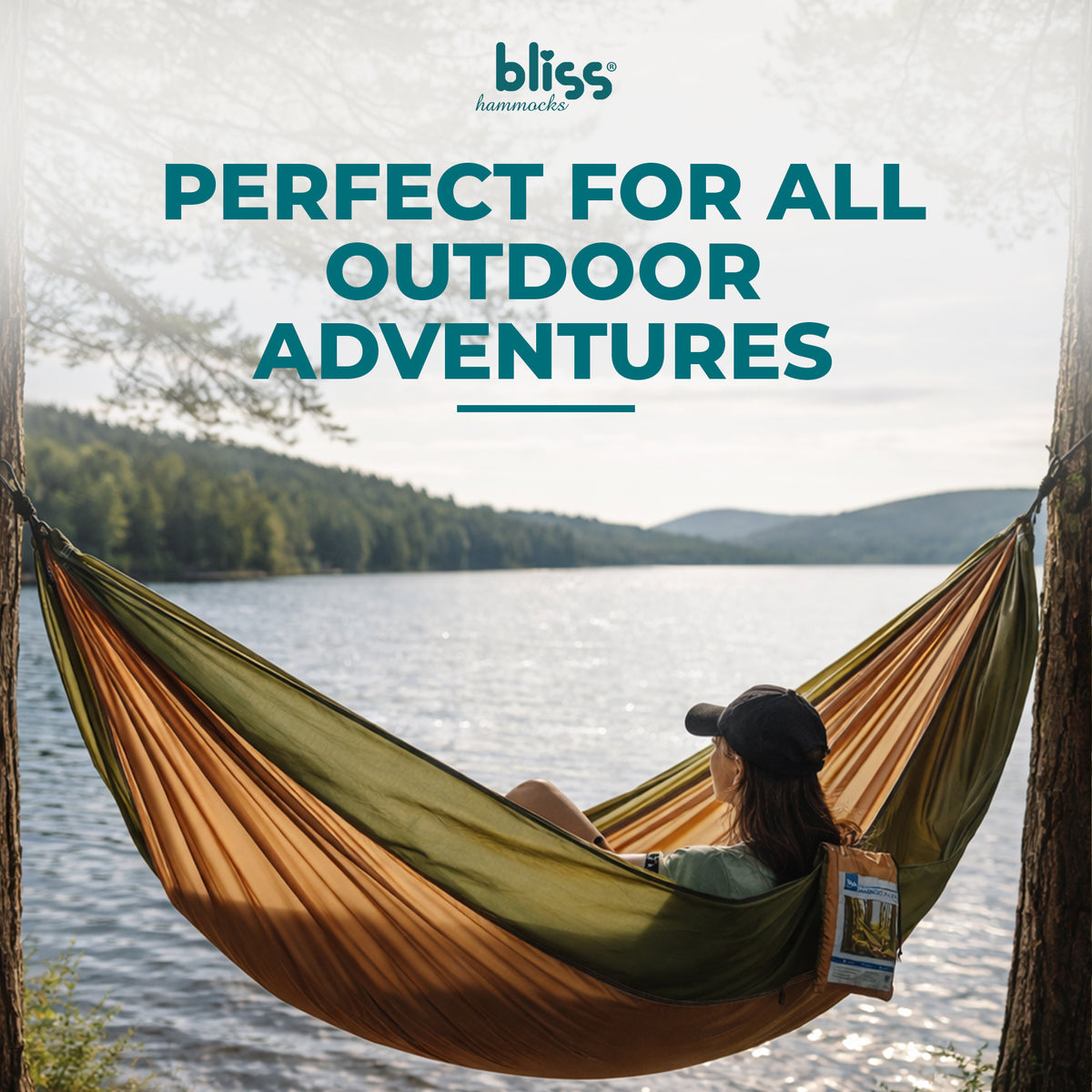 Bliss Hammocks Hammock in a Bag with Carabiner Hooks & Tree Straps, (Open Box)