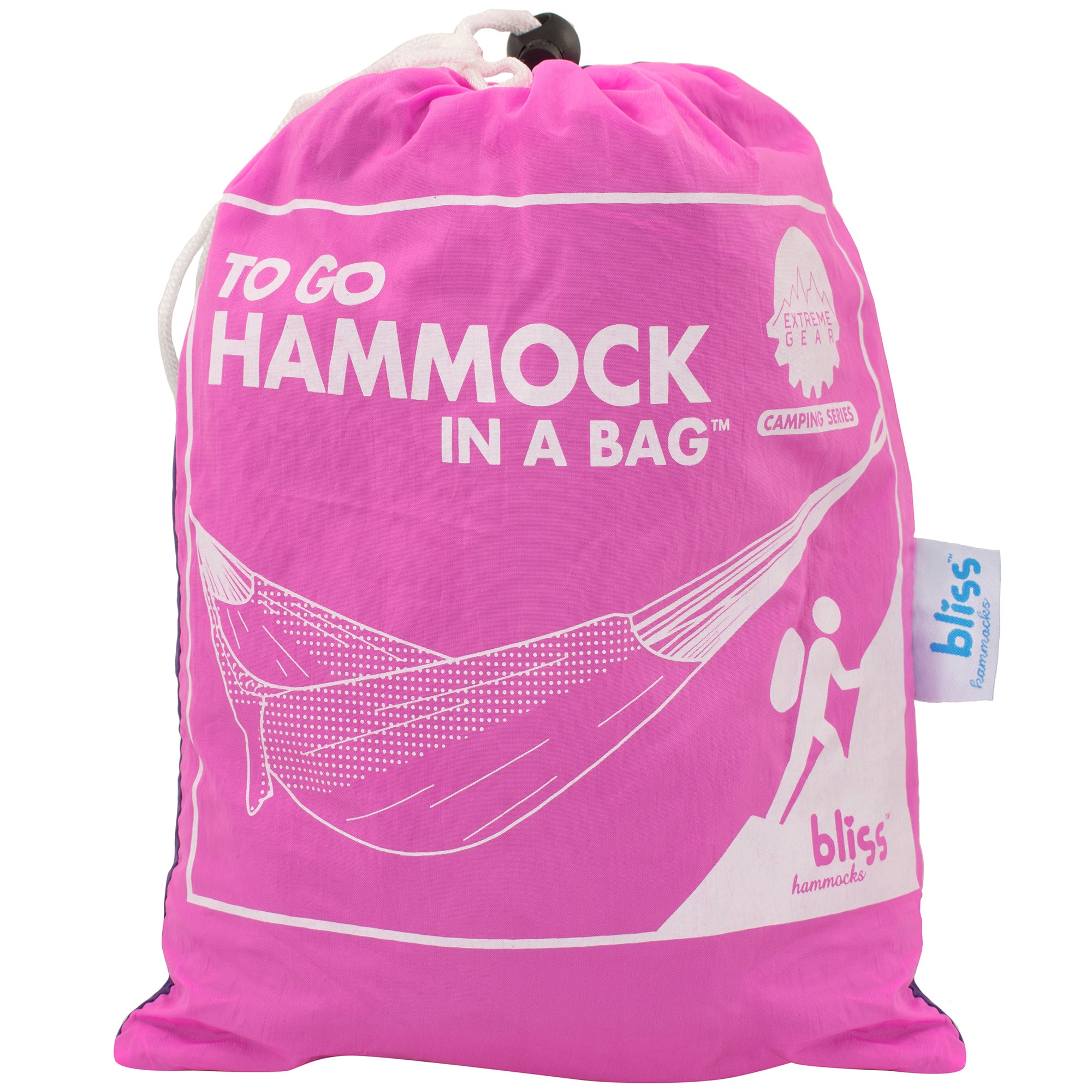 Bliss Hammocks Hammock in a Bag with Carabiner Hooks & Tree Straps, Pink Purple - VMInnovations
