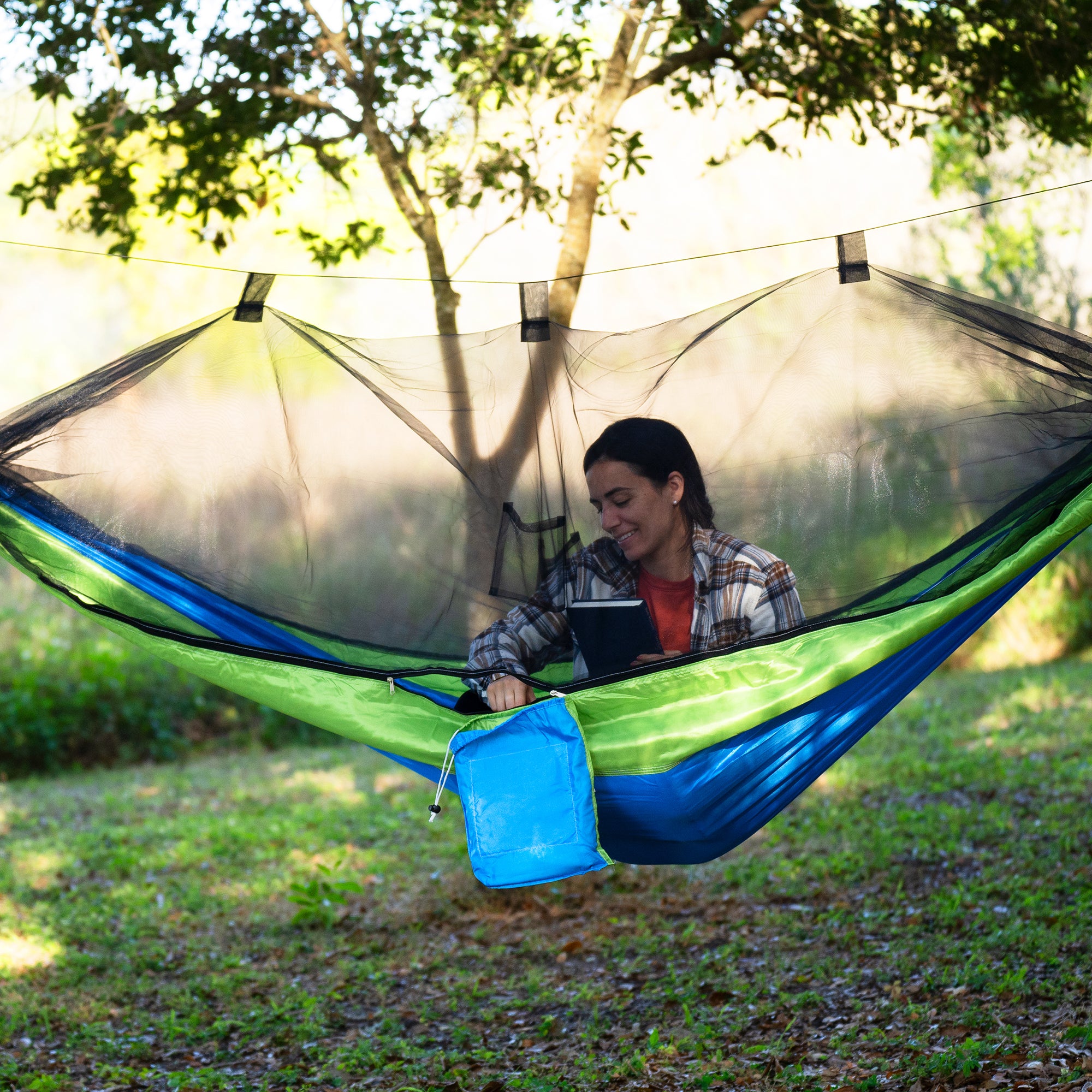 Bliss Hammocks Hammock in a Bag with Mosquito Net and Tree Straps, Mermaid - VMInnovations