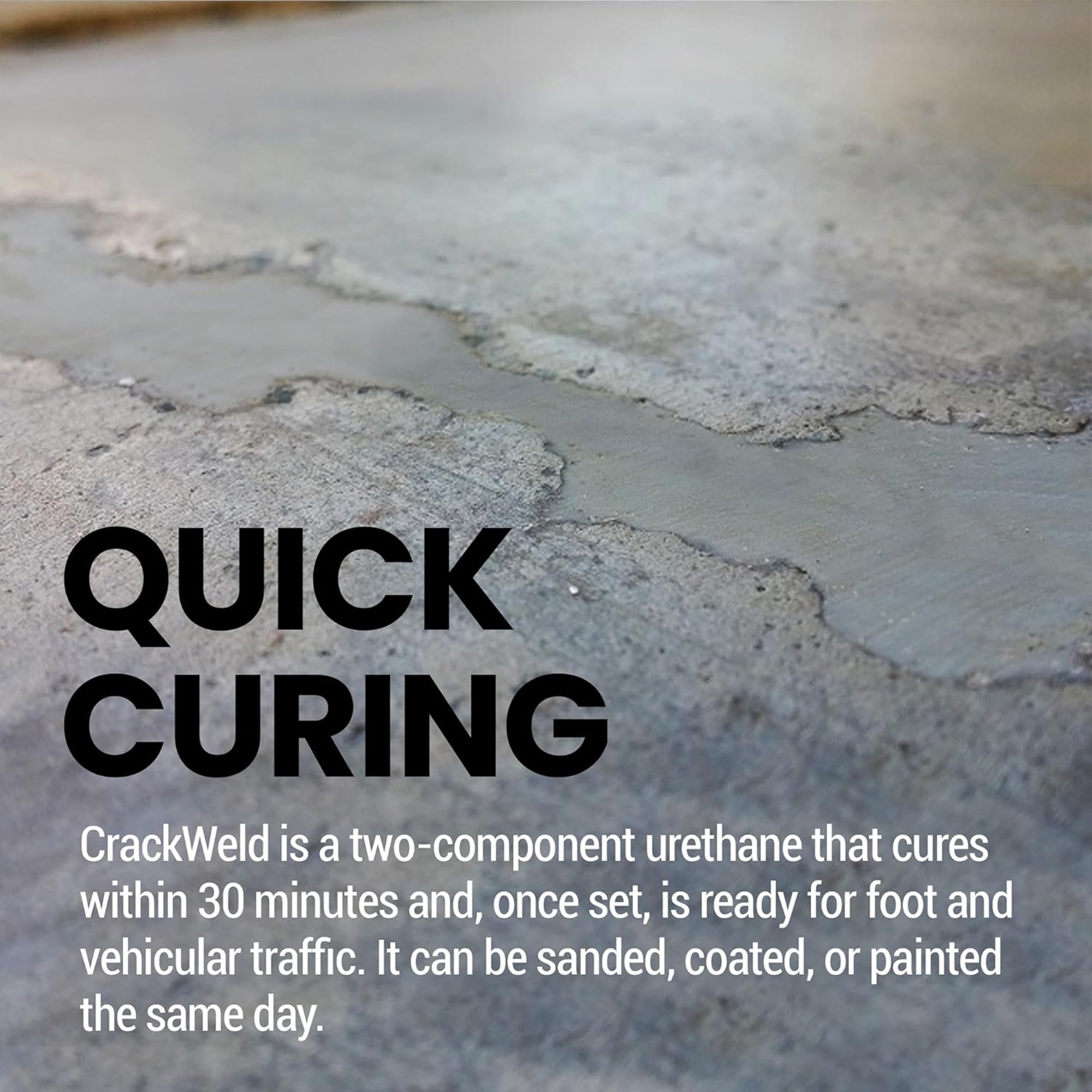 RadonSeal Concrete Floor Crack Repair DIY Kit Basements & Driveways, (Open Box)