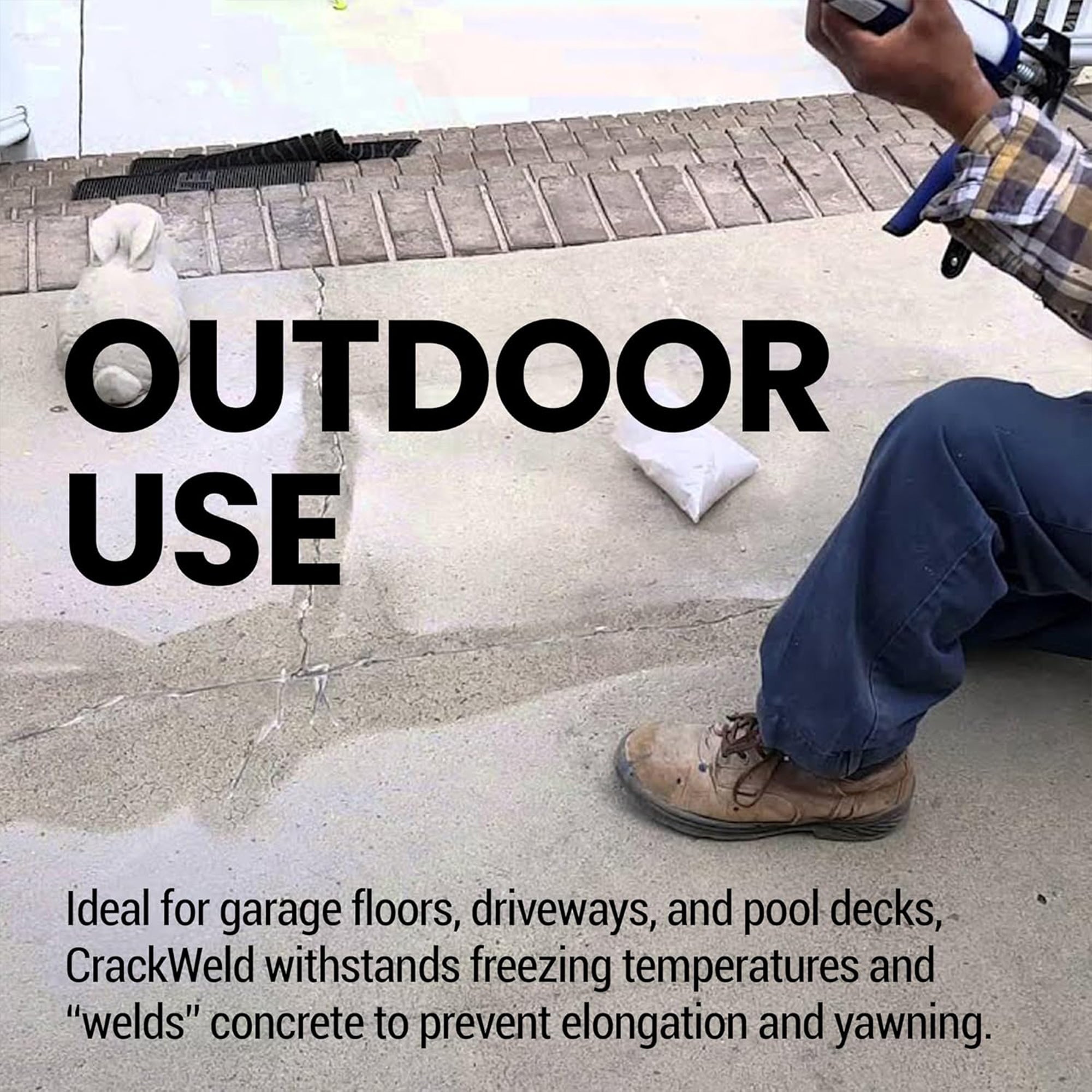 RadonSeal Concrete Floor Crack Repair DIY Kit Basements & Driveways, (Open Box)