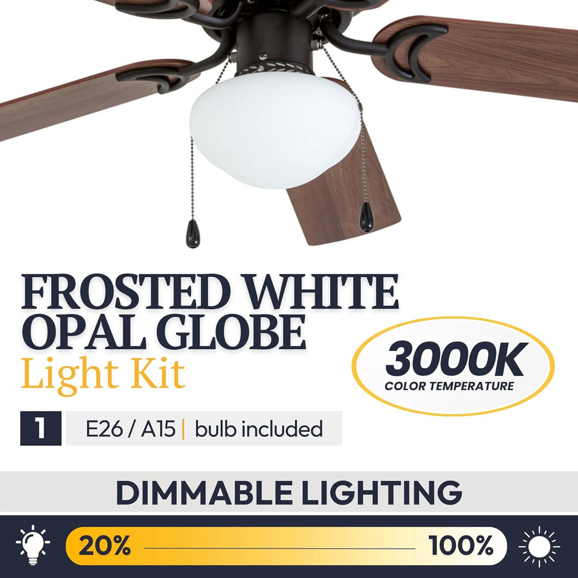 Prominence Home Alvina 42 Inch Indoor LED Ceiling Fan with Pull Chain,(Open Box) - VMInnovations