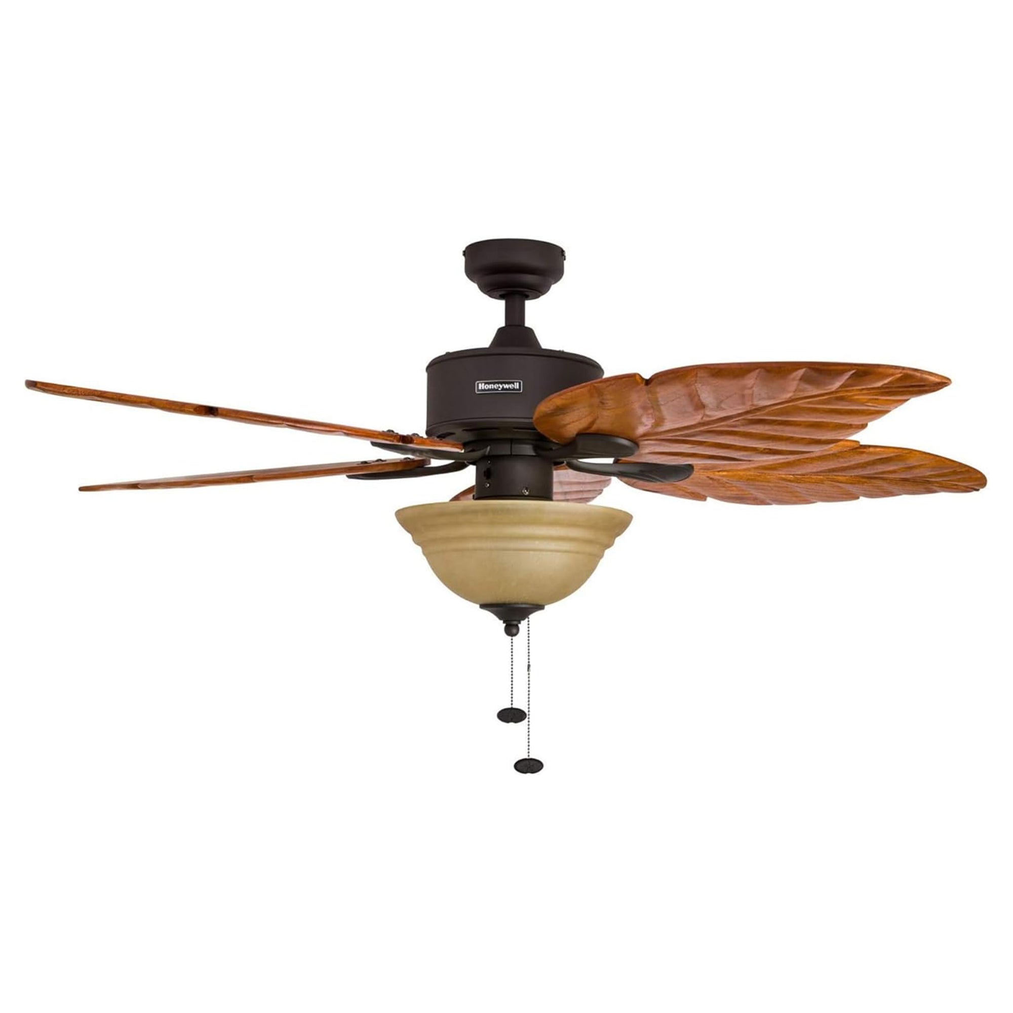Honeywell Sabal Palm 52-Inch Tropical Ceiling Fan with Light, 5 Blades, Bronze