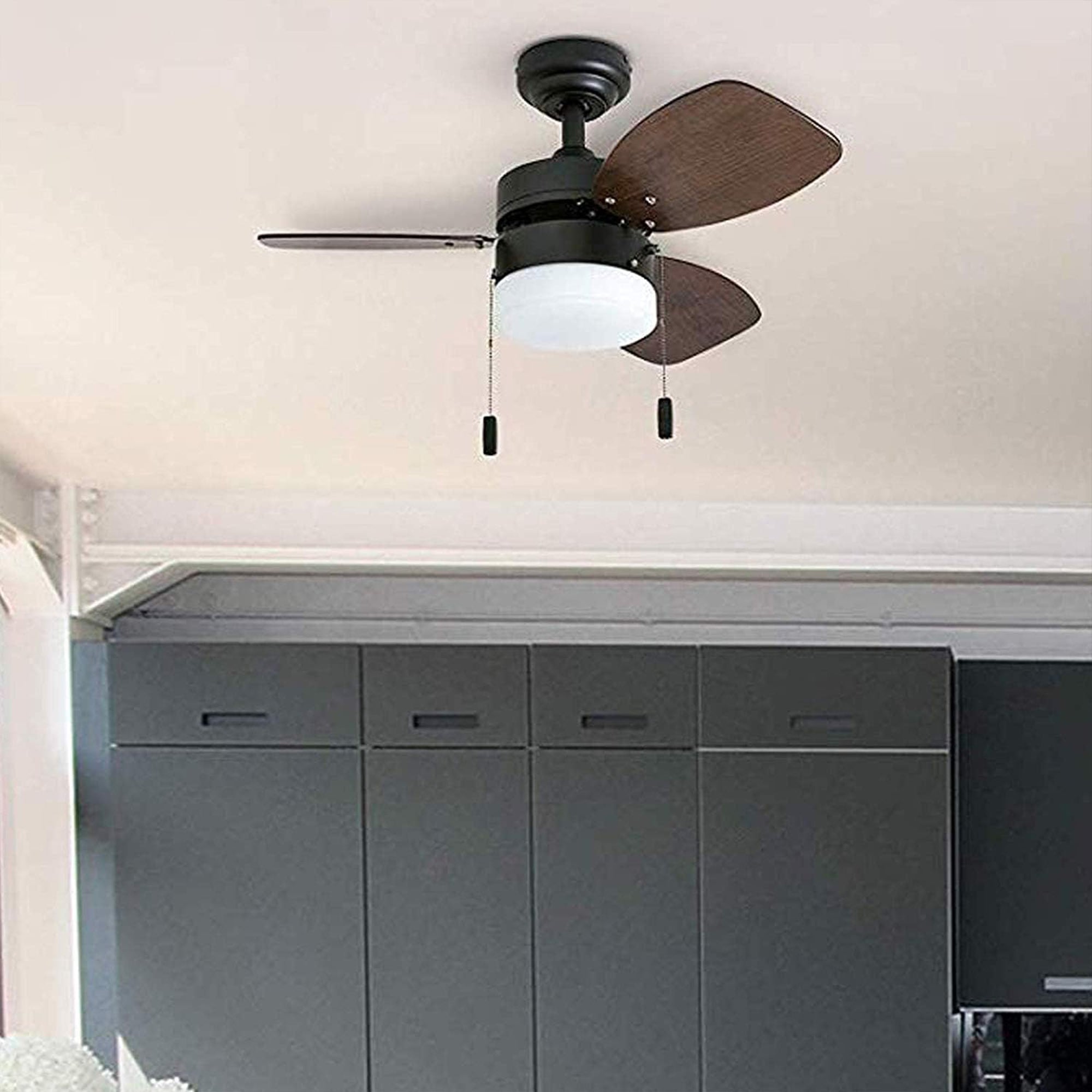 Honeywell Ocean Breeze 30" Indoor Ceiling Fan with Light & Pull Chain, Bronze