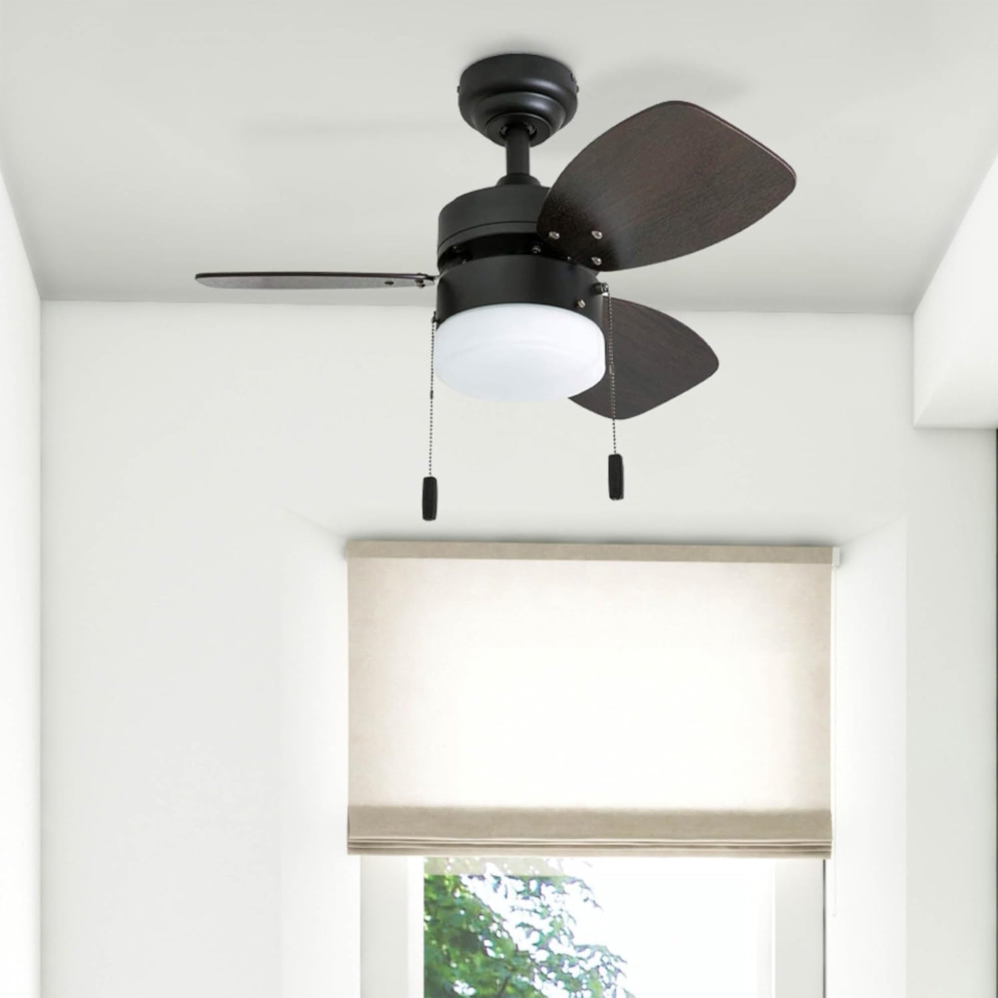 Honeywell Ocean Breeze 30" Indoor Ceiling Fan with Light & Pull Chain, Bronze