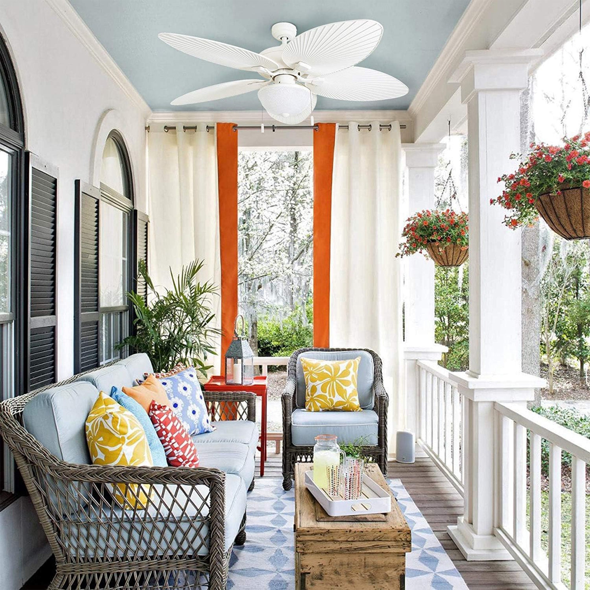 Honeywell Inland Breeze Tropical Indoor Outdoor Ceiling Fan w/ Light (Open Box) - VMInnovations