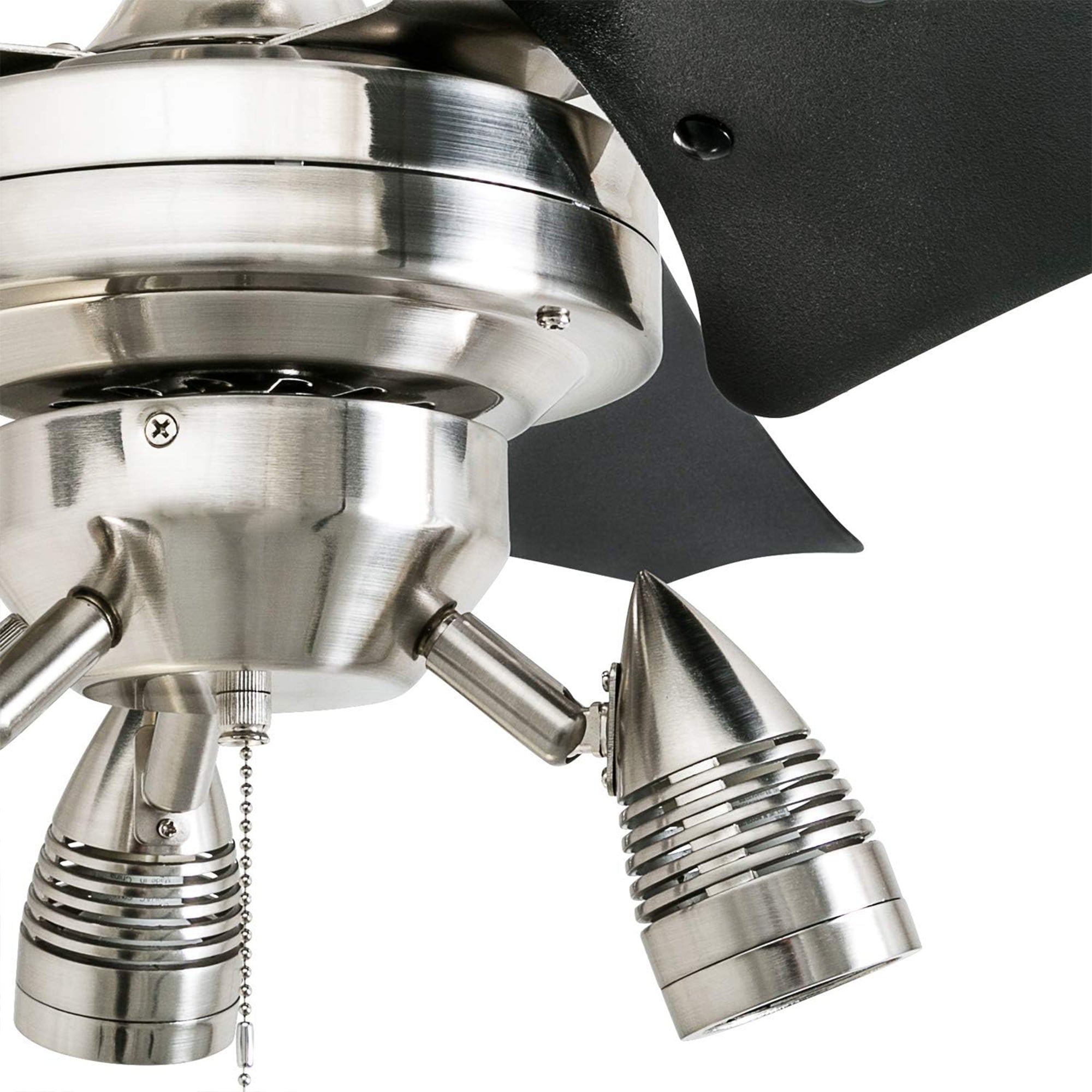 Honeywell Phelix 56 Inch Indoor LED Ceiling Fan with Light & Pull Chain, Nickel - VMInnovations