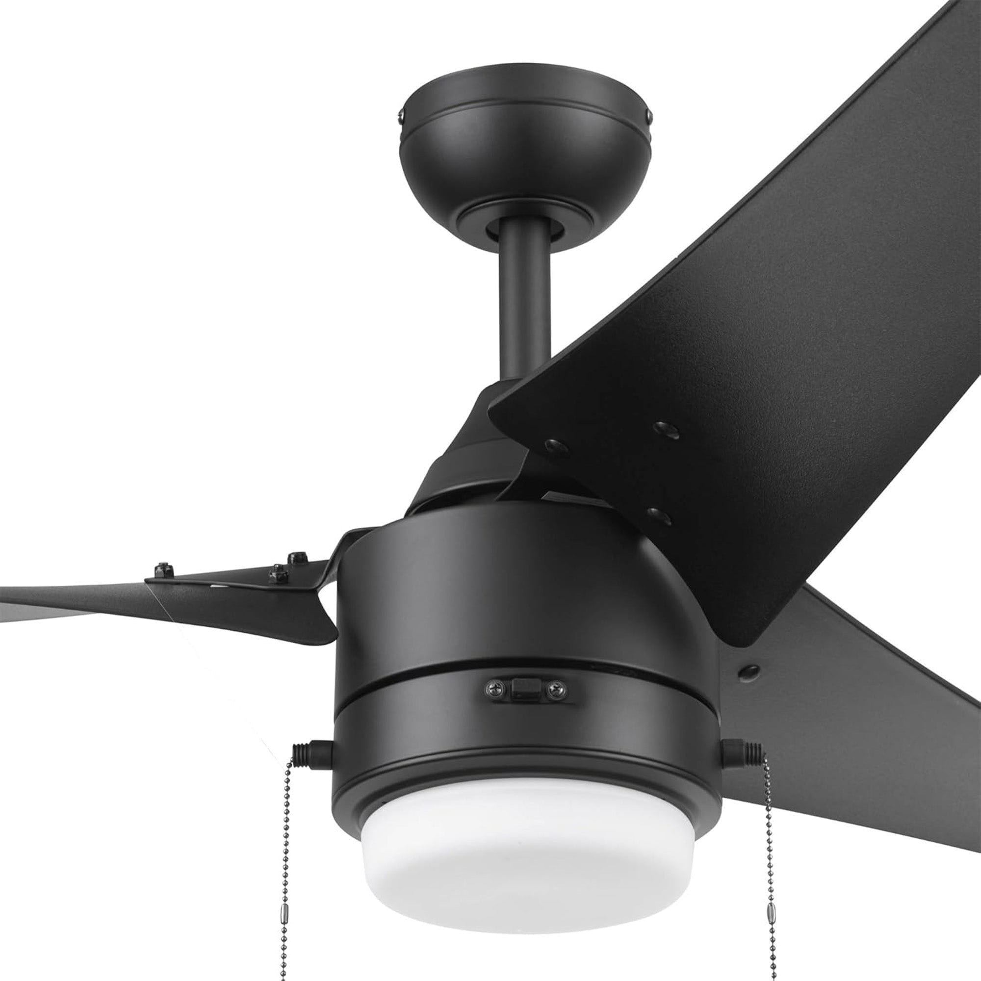 Prominence Home Teo 56 Inch Outdoor LED Ceiling Fan With Light, Matte Black - VMInnovations