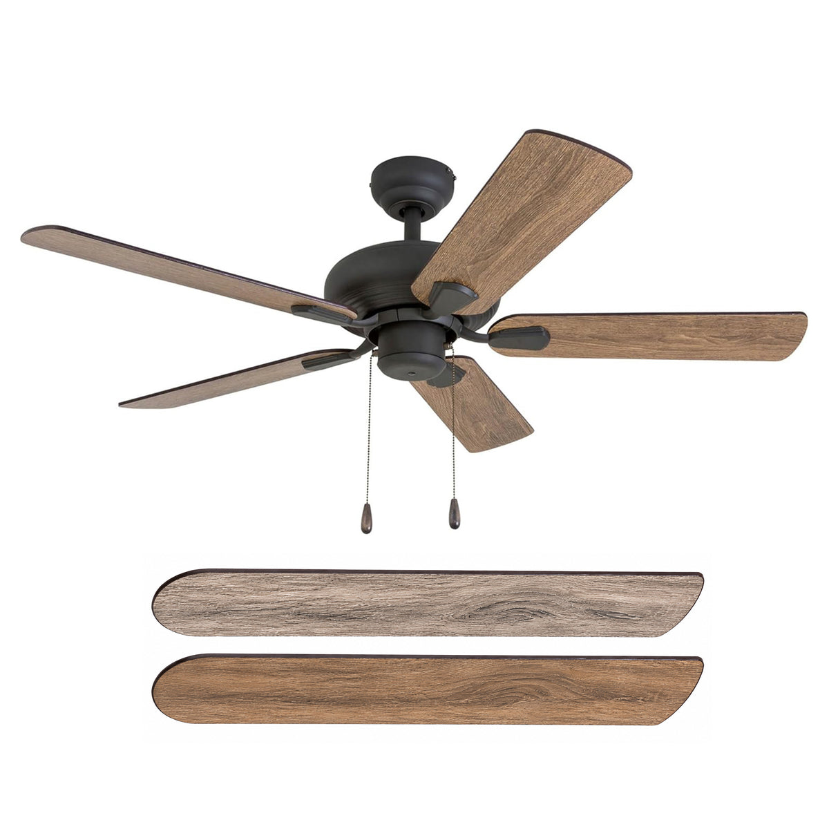 Honeywell Russwood 42" Indoor Ceiling Fan with Pull Chain, No Light, (Open Box)