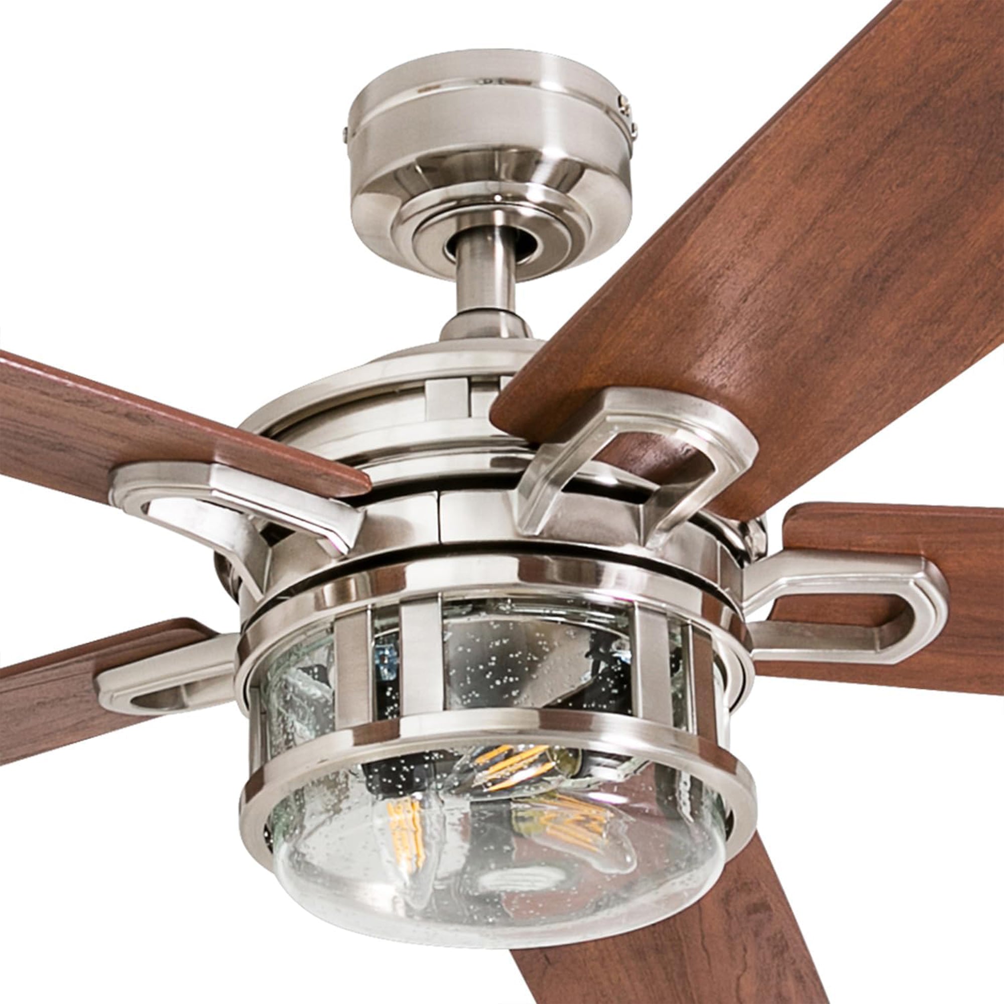 Honeywell Bonterra 52 Inch Ceiling Fan with LED Light & Remote, Brushed Nickel - VMInnovations