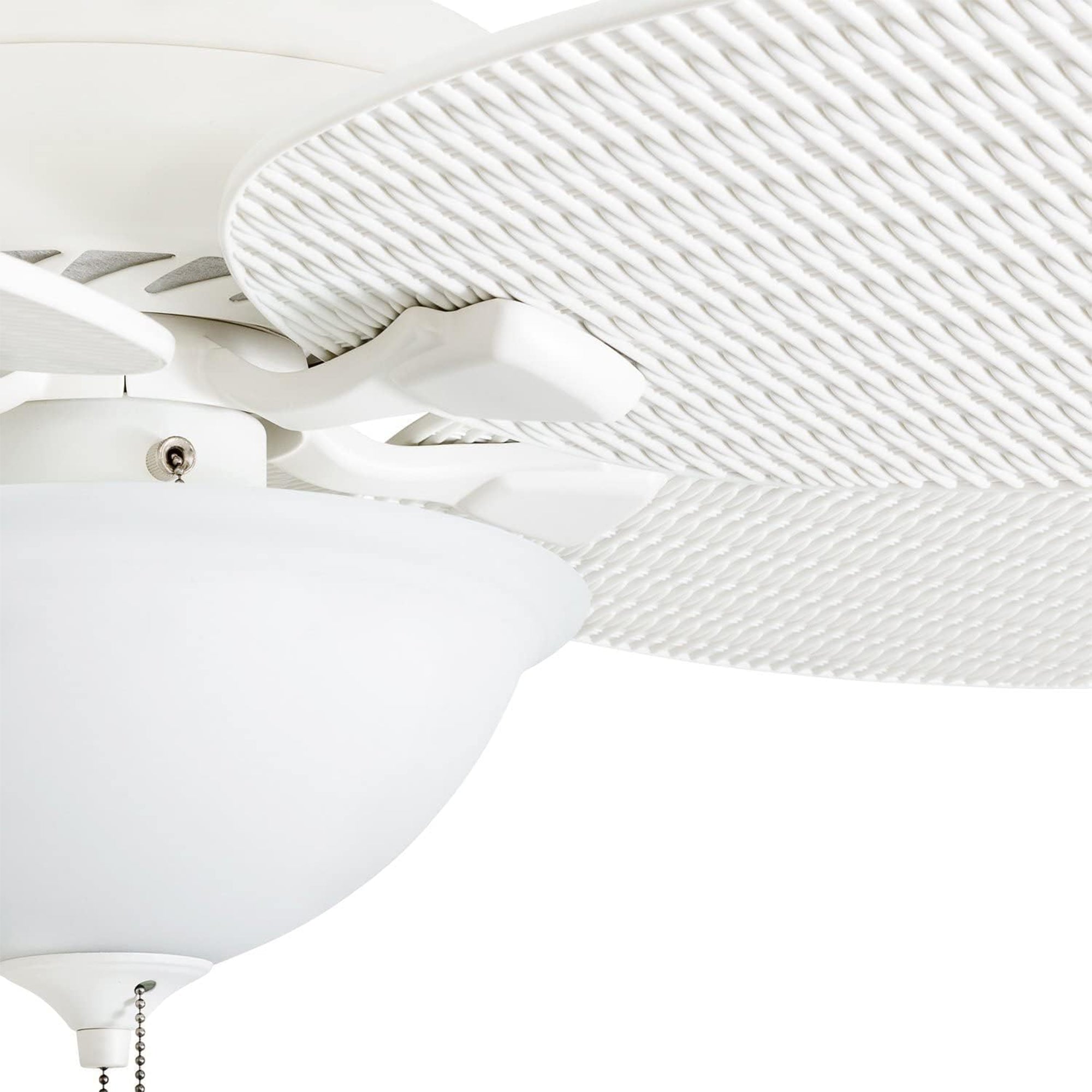 Honeywell Palm Island 52" Tropical Ceiling Fan with Pull Chain, LED Light, White - VMInnovations