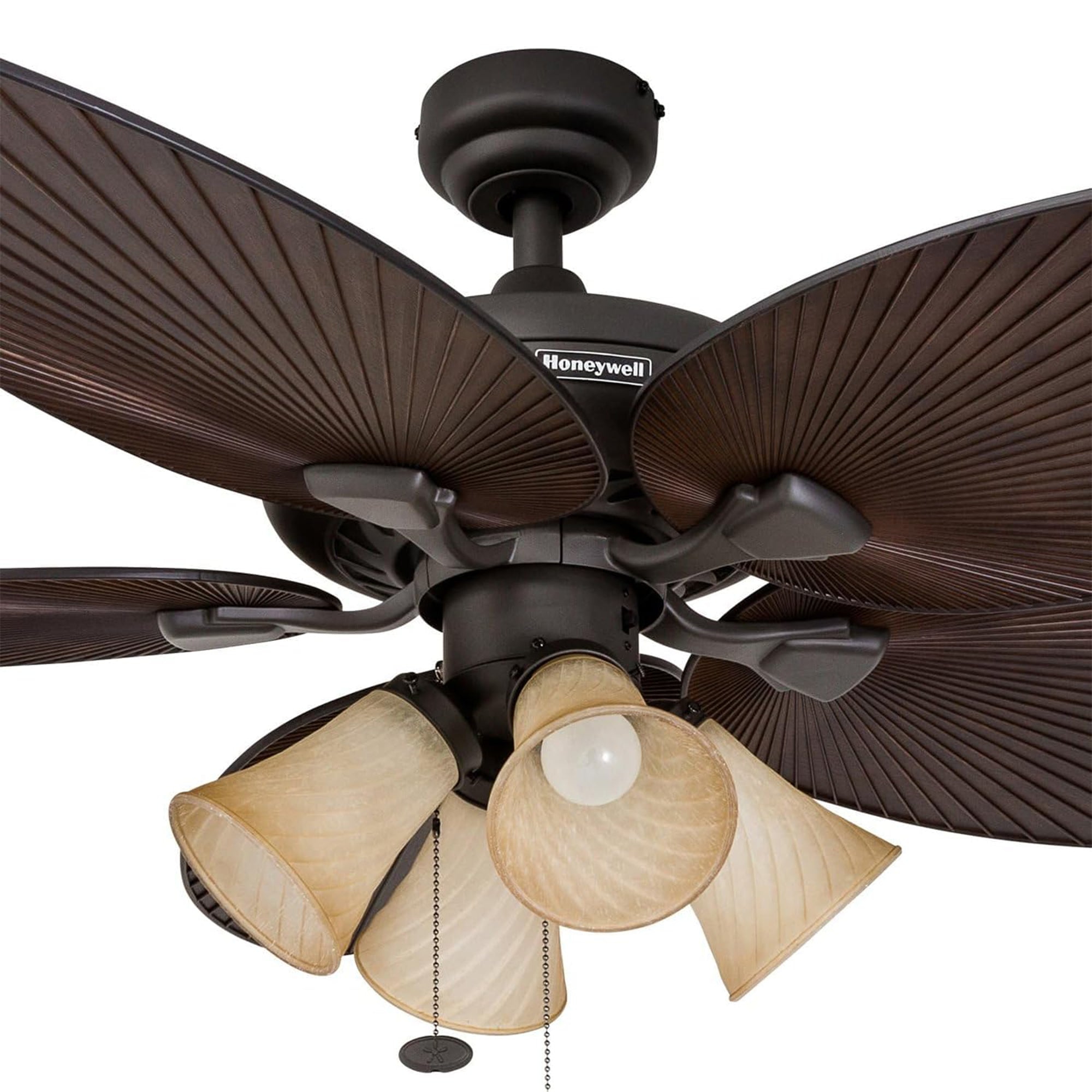 Honeywell Palm Island 52 Inch Tropical Ceiling Fan, LED Light (Open Box)