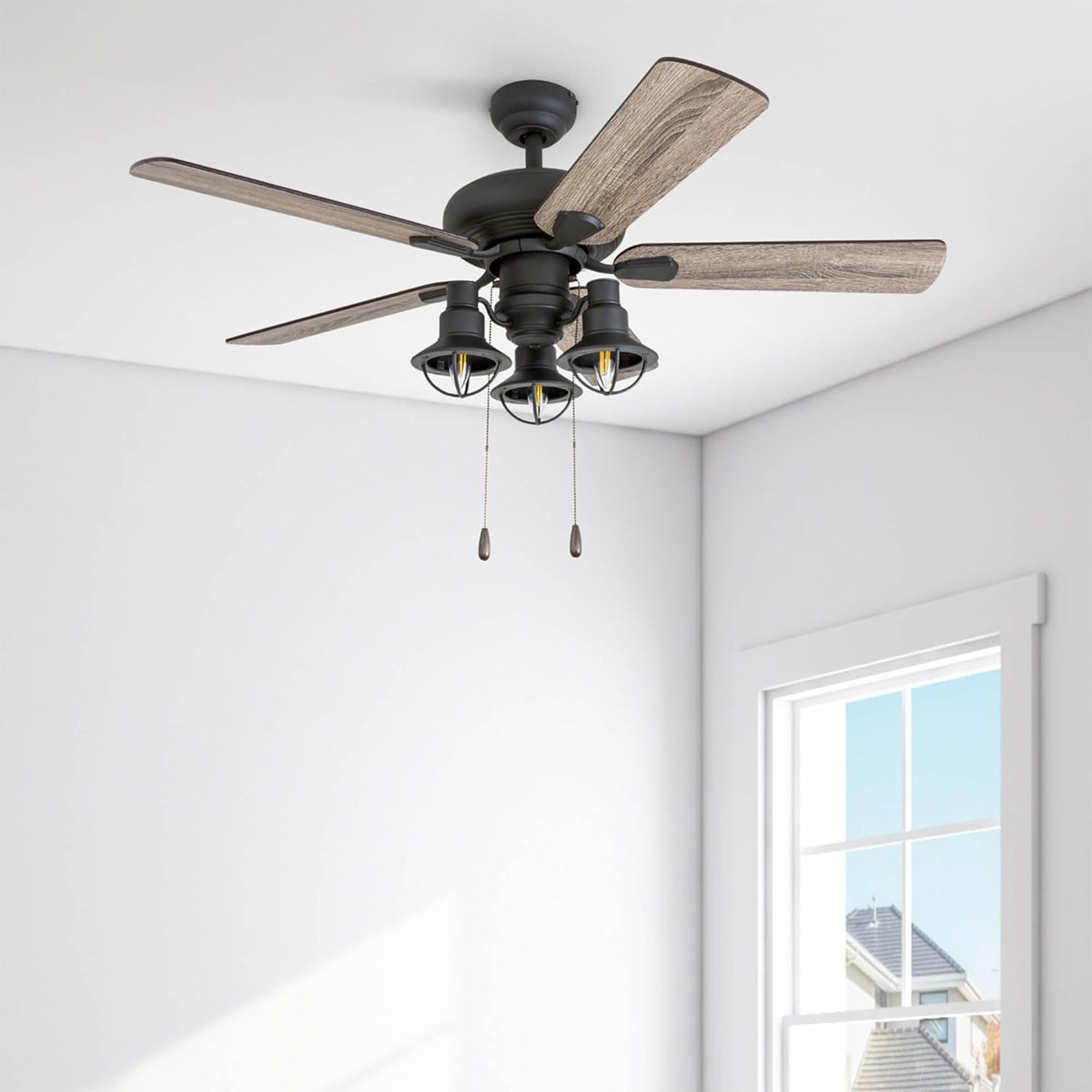 Prominence Home Piercy Farmhouse LED Ceiling Fan with Light and Remote, 42" (Open Box)