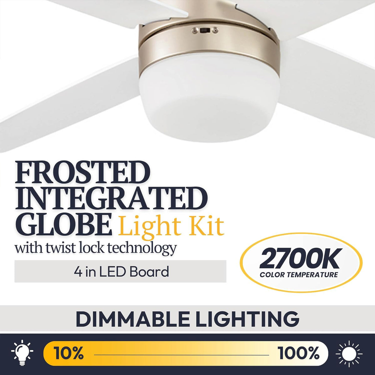 Prominence Home Atlas 44 Inch Indoor LED Ceiling Fan with Remote (Open Box) - VMInnovations
