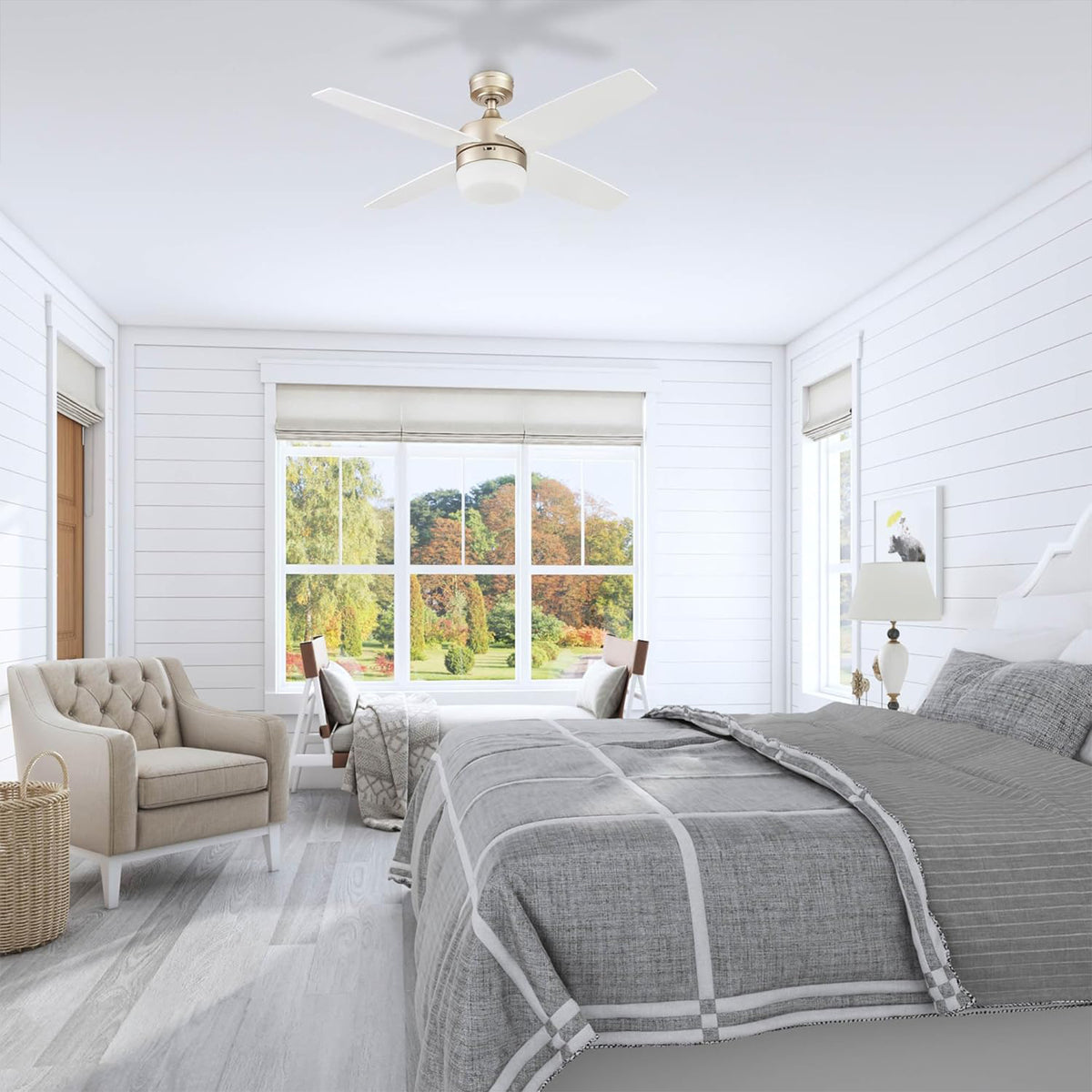 Prominence Home Atlas 44 Inch Indoor LED Ceiling Fan with Remote (Open Box) - VMInnovations