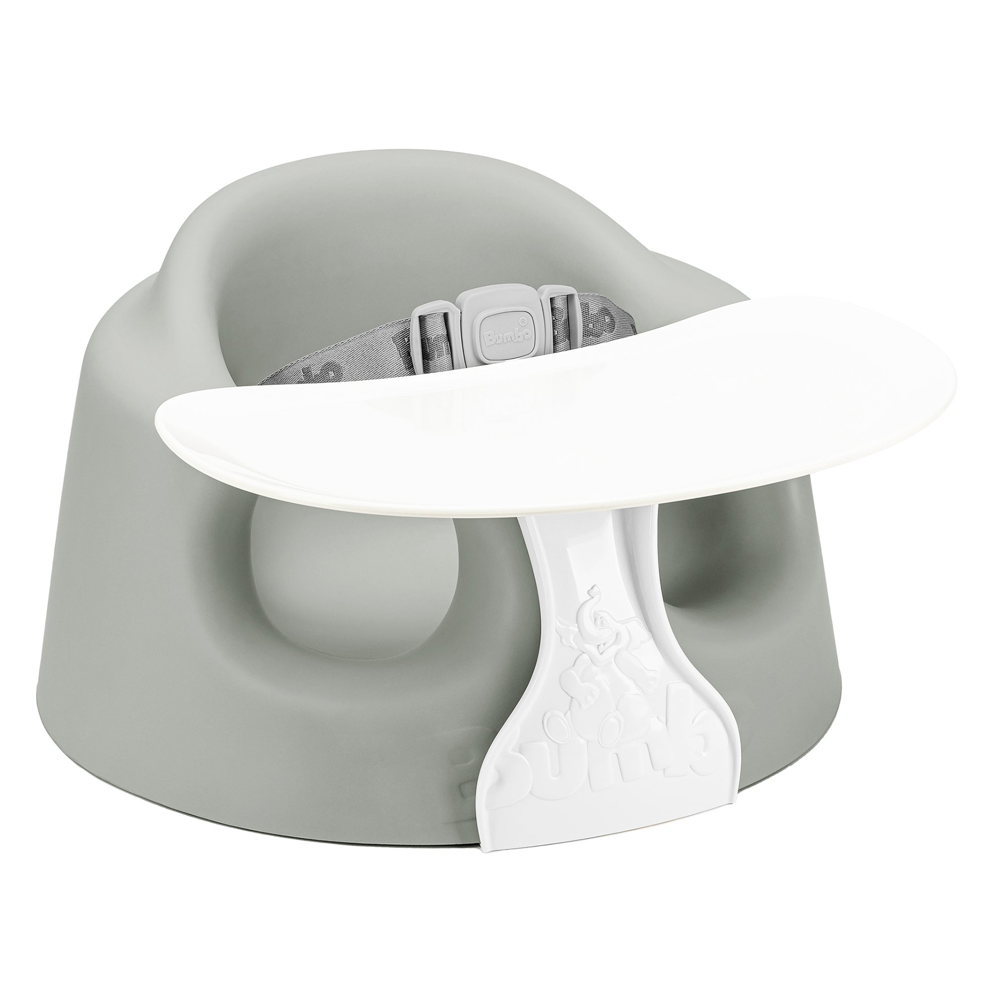 Bumbo Infant Floor Seat PLUS+ Sit Up Chair, Adjustable Safety Harness, Monsoon - VMInnovations