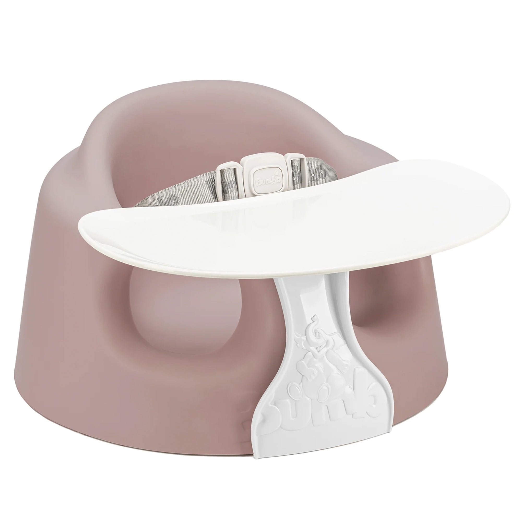 Bumbo Infant Floor Seat PLUS+ Sit Up Chair, Adjustable Harness, Sonoran Rose
