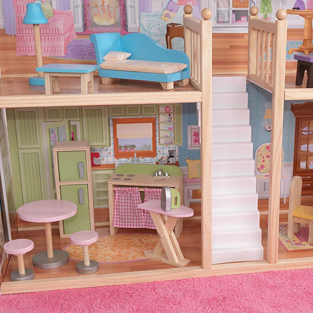 KidKraft Majestic Mansion Play Wooden Dollhouse with Furniture + Doll Family