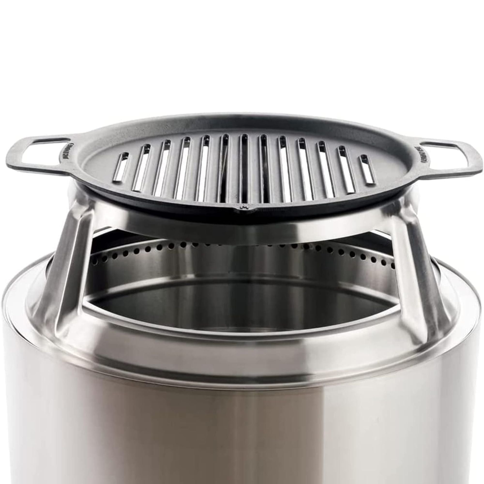 Solo Stove Yukon Grill Top & Hub, Cast Iron Cooktop with Stainless Steel Hub