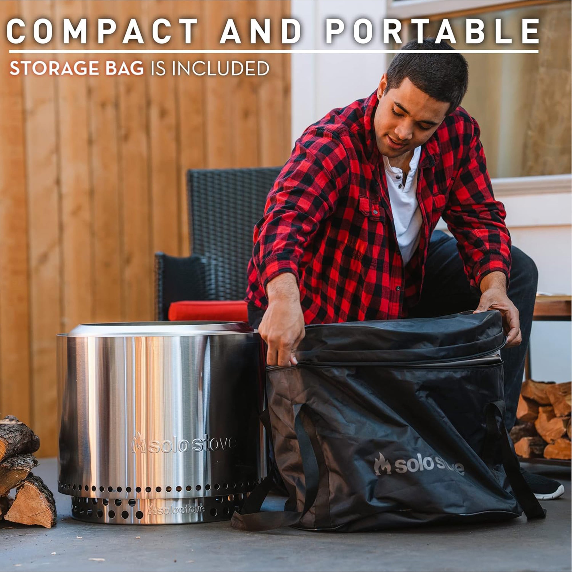 Solo Stove Yukon Pi Fire, Fire Pit Pizza Oven Accessory with Stone & Carry Bag