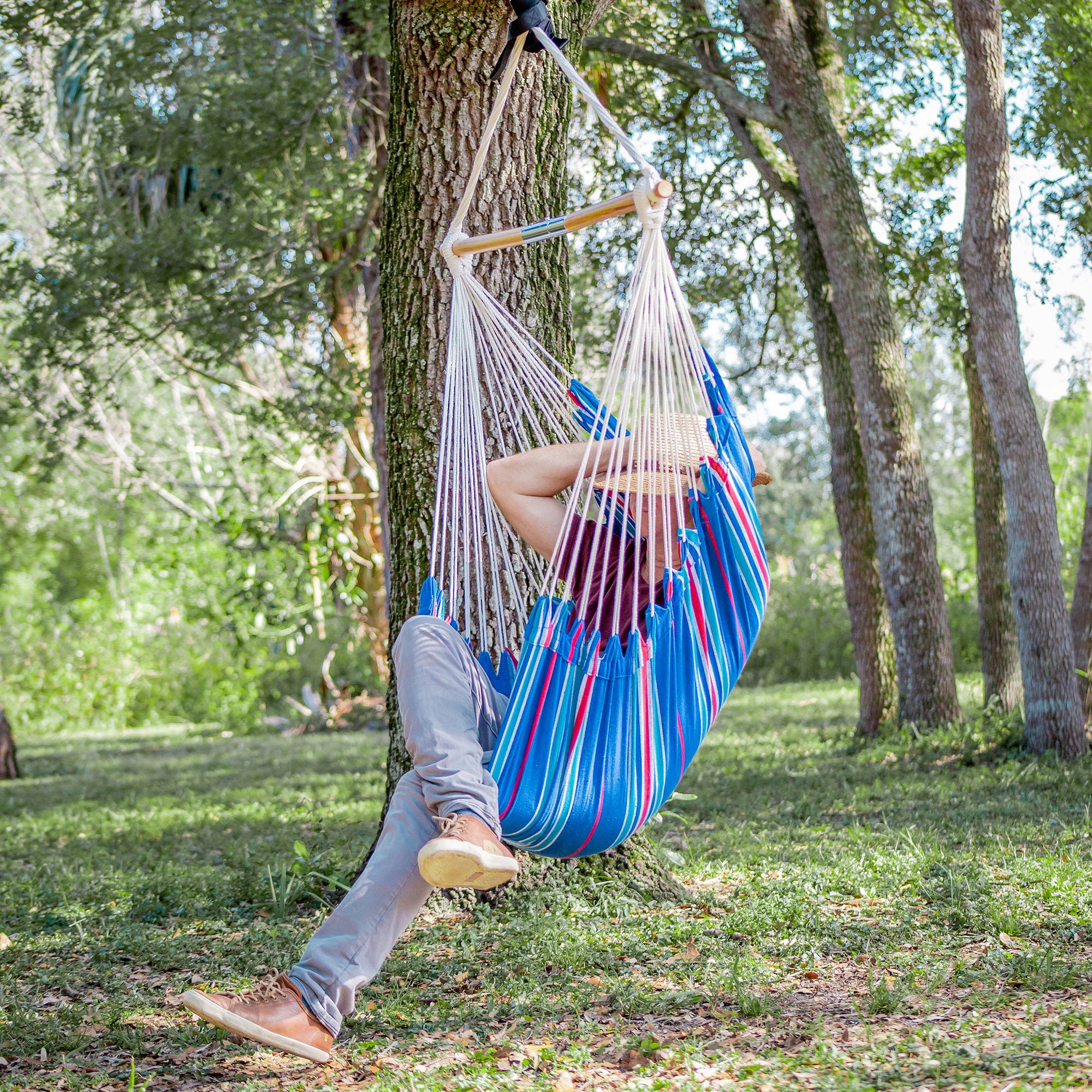 Bliss Hammocks Fabric Hammock Chair w/ Spreader Bar & Hanging Hardware for Patio - VMInnovations
