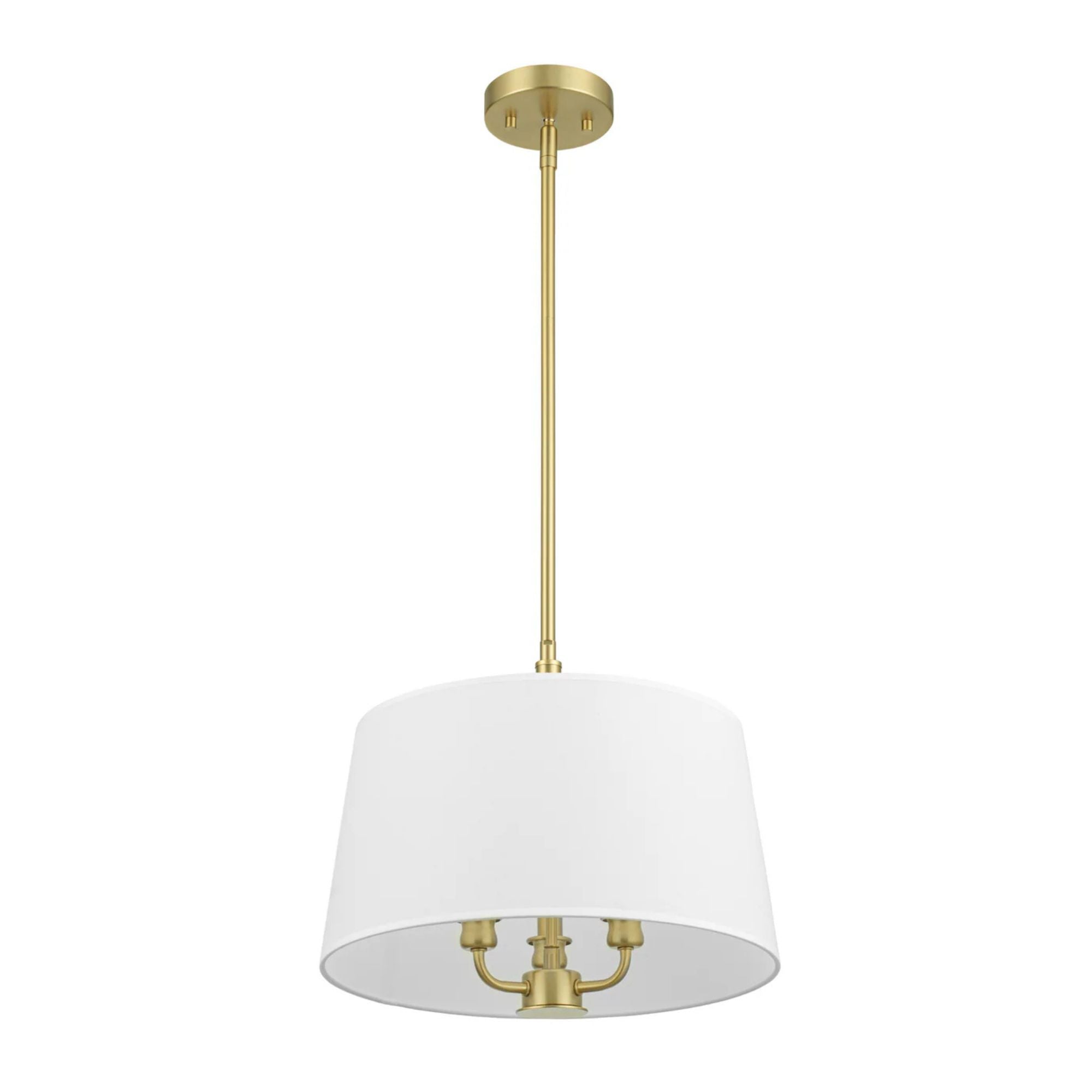 Prominence Home Billet 3 Light Semi Flush Convertible Pendant, Brushed Gold - VMInnovations