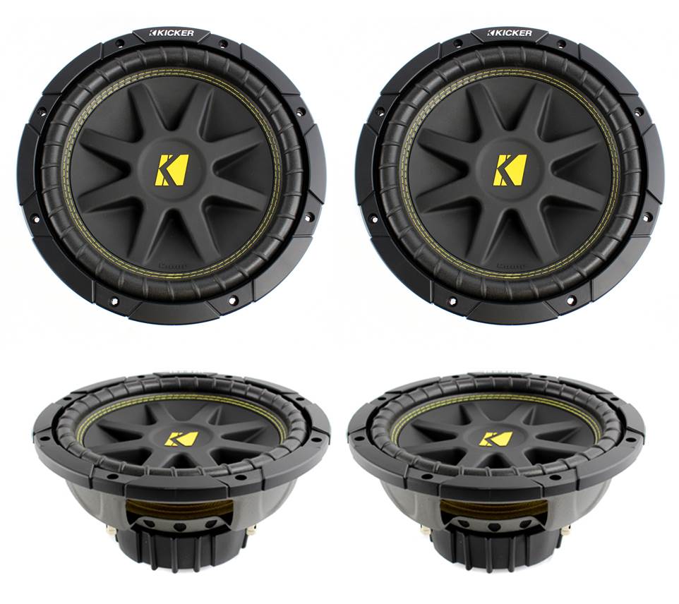 4) KICKER 10C104 Comp 10" 1200 Watt 4 Ohm Car Subwoofers Subs Woofer C10 10C10-4