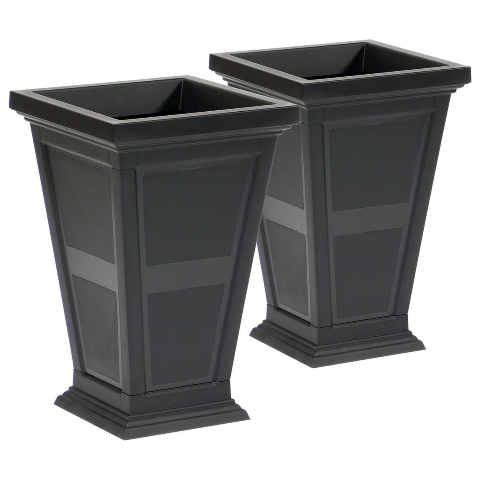 FCMP Outdoor Modemmo Self-Watering Planter, Chelsea Pattern, Black, (Open Box)