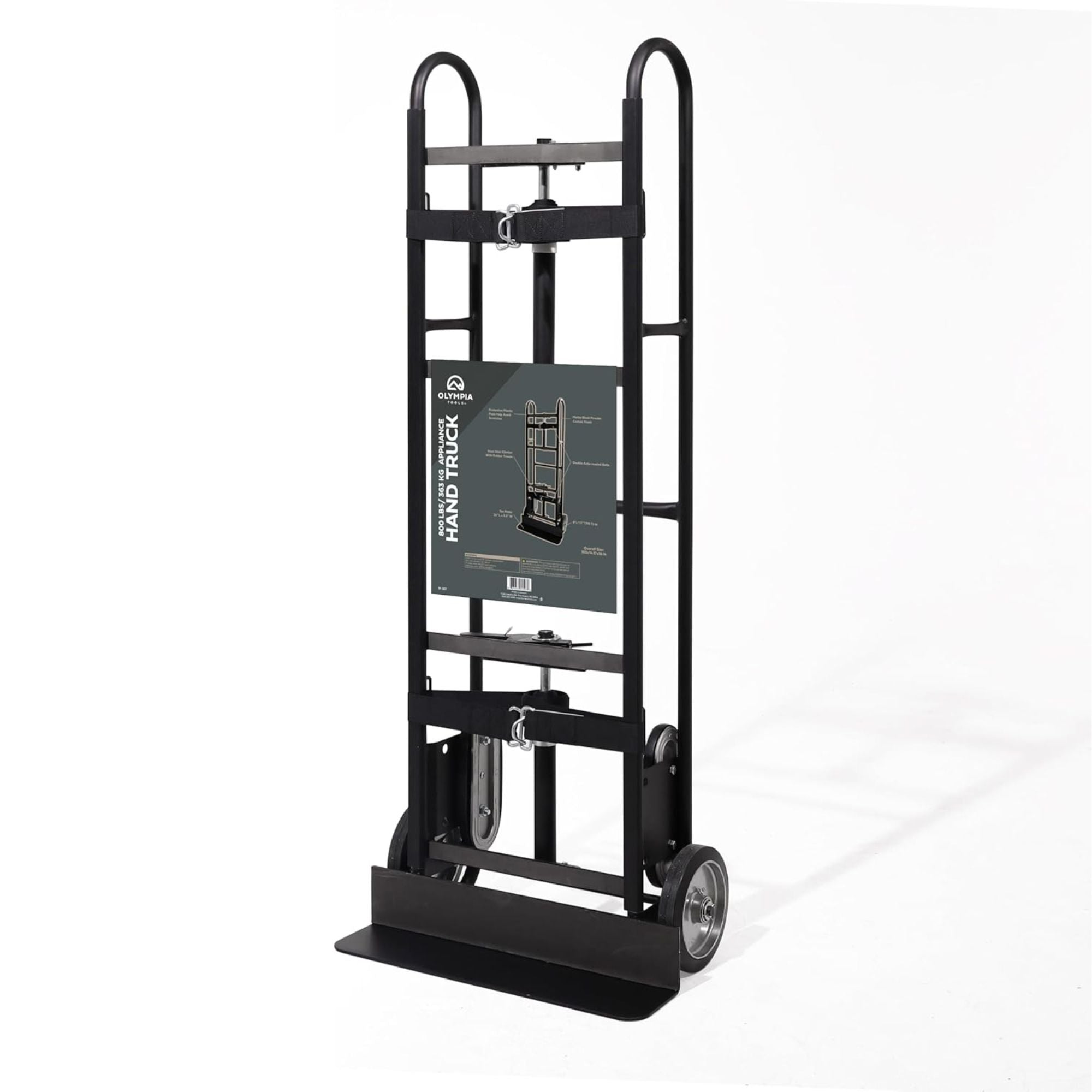 Olympia Tools 800 Lb Appliance Hand Truck with Auto-Recoil Straps, Heavy Duty - VMInnovations