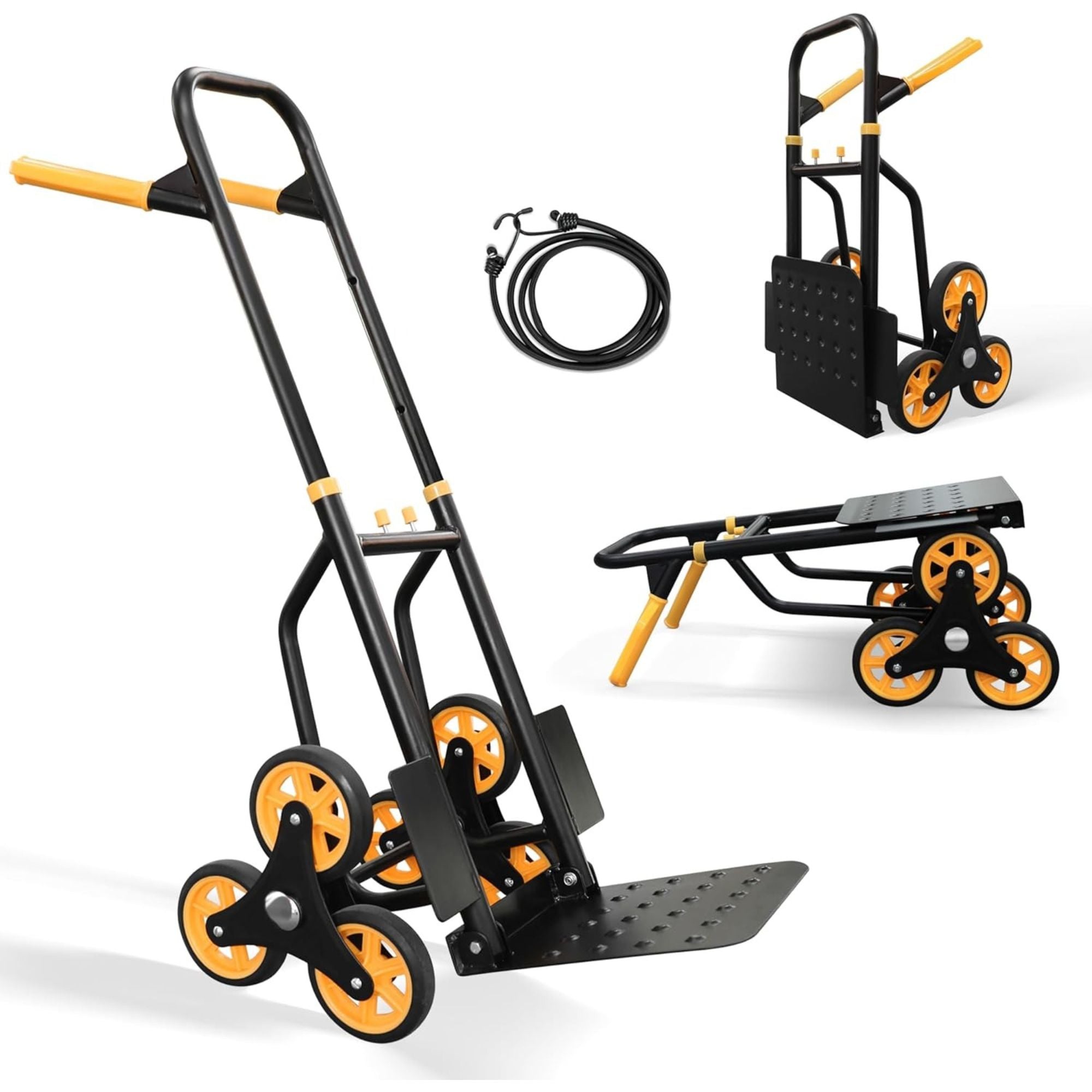 Olympia Tools Folding Hand Truck Stair Climbing Dolly with Wheels, 330 Lb Cap - VMInnovations