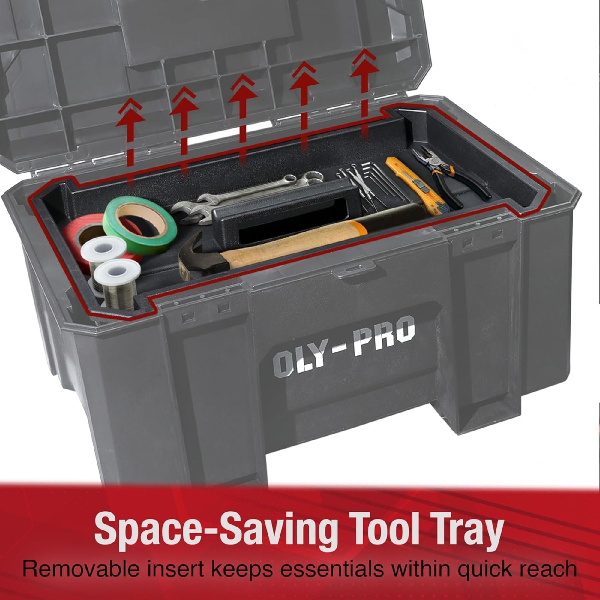 OLY-PRO Modular Tool Box Storage System, Rolling Stackable Toolbox with Wheels - VMInnovations