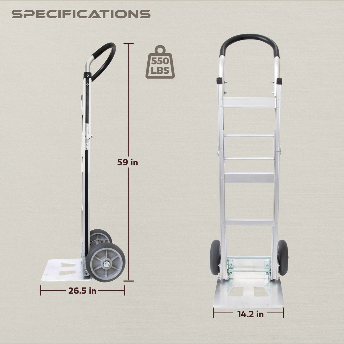 Olympia Tools Aluminum Foldable Utility Cart w/ Wheels & Removable Bag(Open Box)
