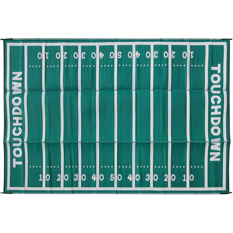 Camco 8 by 16 Foot Reversible American Football Field Design Outdoor Patio Mat