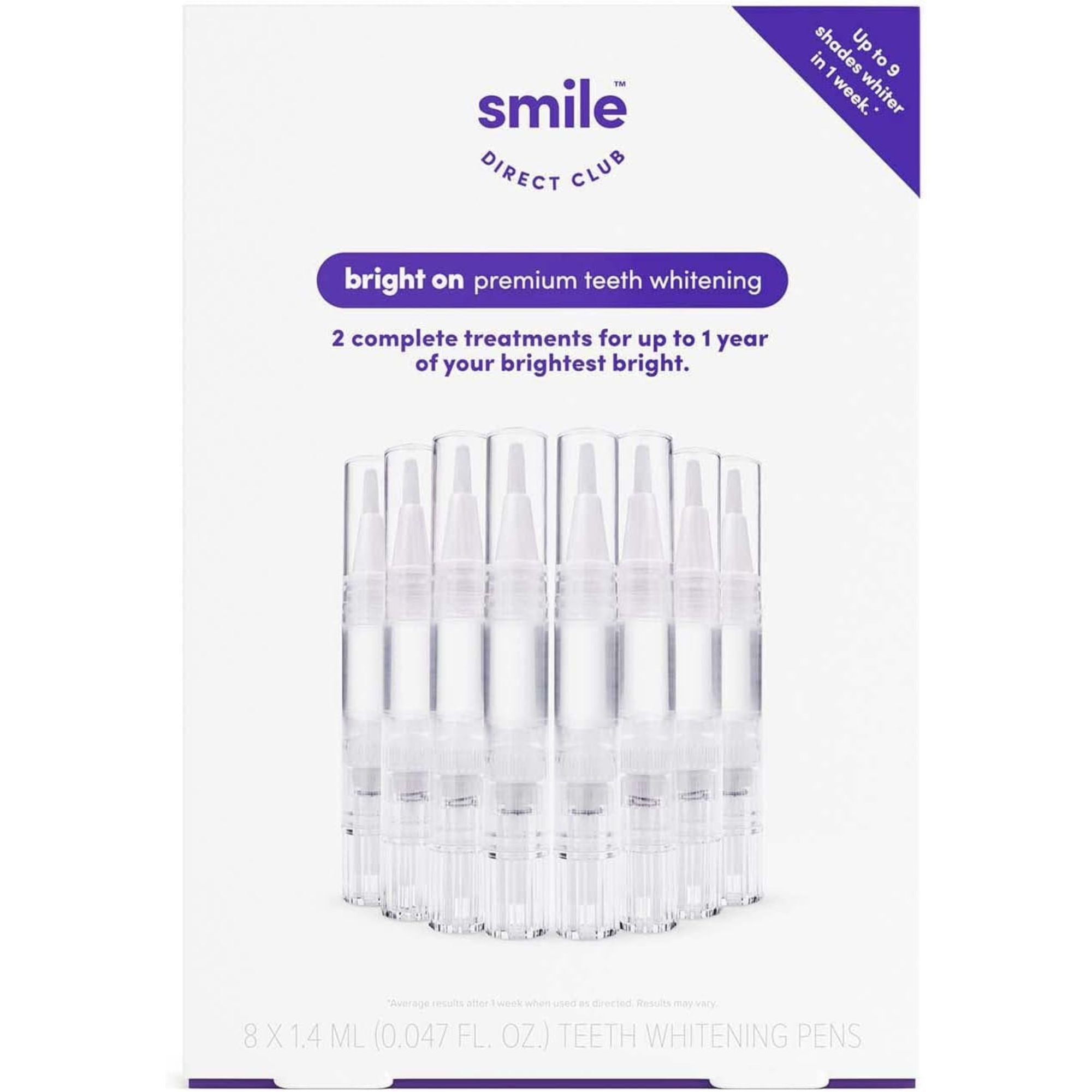 SmileDirectClub Teeth Whitening Kit, 4 1.4mL Gel Pens w/ LED Light & Travel Case - VMInnovations