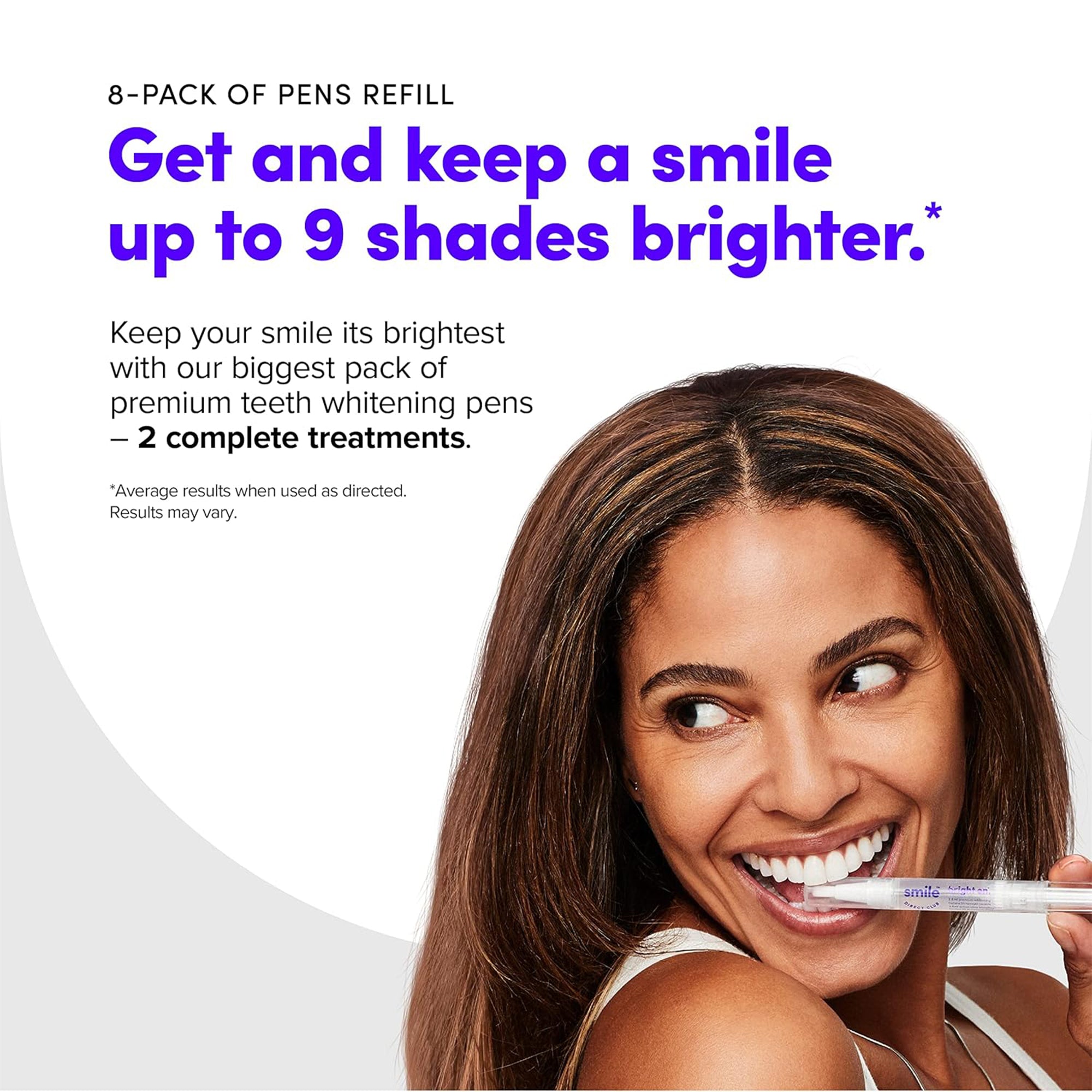 SmileDirectClub Teeth Whitening Kit, 8 1.4mL Gel Pens with Hydrogen Peroxide - VMInnovations