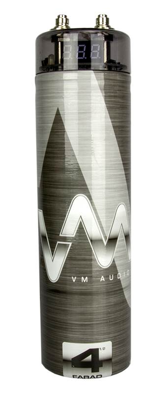 VM Audio SRCAP4.5 4.5 Farad Hybrid Digital Power Capacitor Blue LED (Open Box)