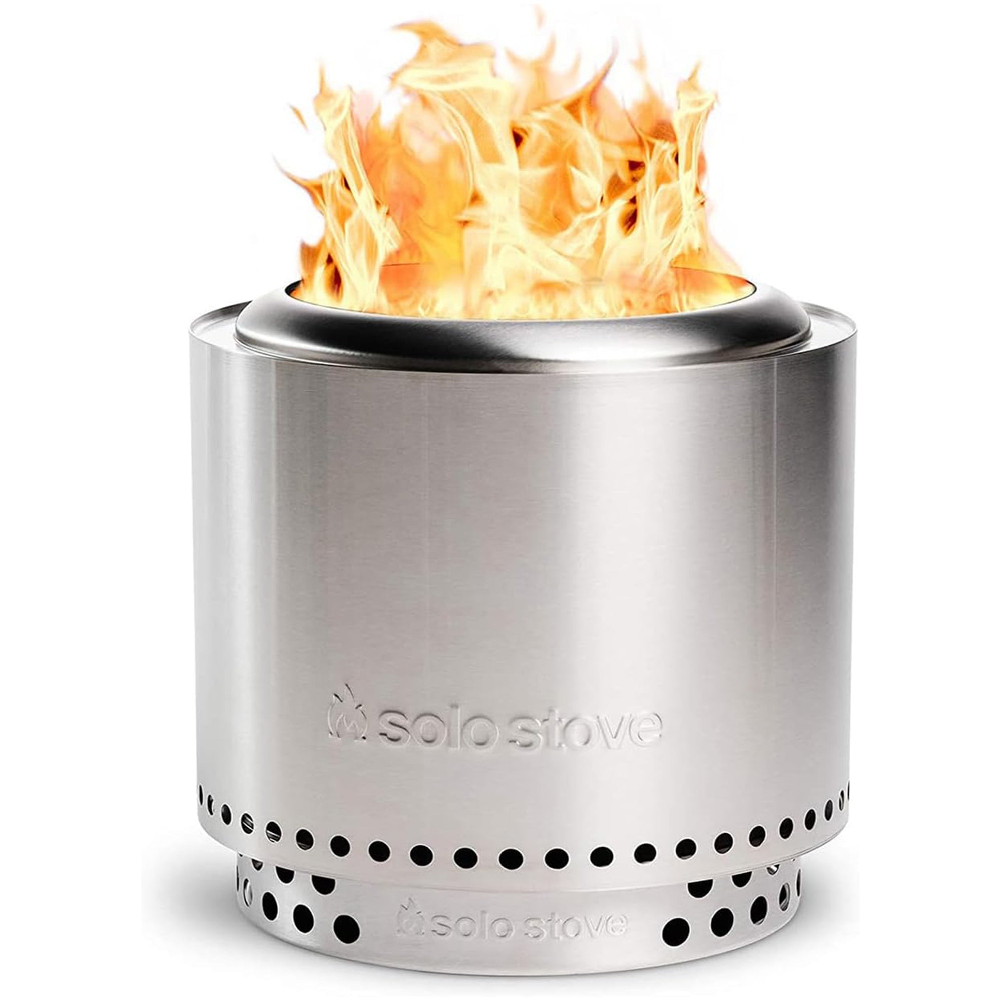 Solo Stove Ranger 2.0 with Stand - 15 Inch Smokeless Portable Fire Pit - Lightweight Outdoor Fireplace with Removable Ash Pan, Stainless Steel, Carry Case Included, Ideal for 2-4 People, 16.5 lbs