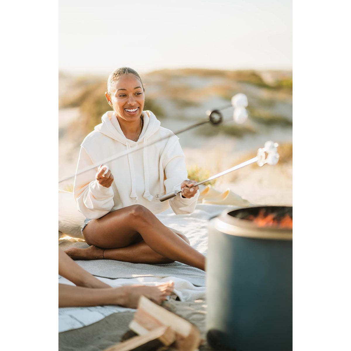 Solo Stove Bonfire with Stand | 19.5" Smokeless Fire Pit, Removable Ash Pan | Portable Stainless Steel Wood Burning Outdoor Fireplace, Ideal for 4–6 People, 21.75 lbs, Water