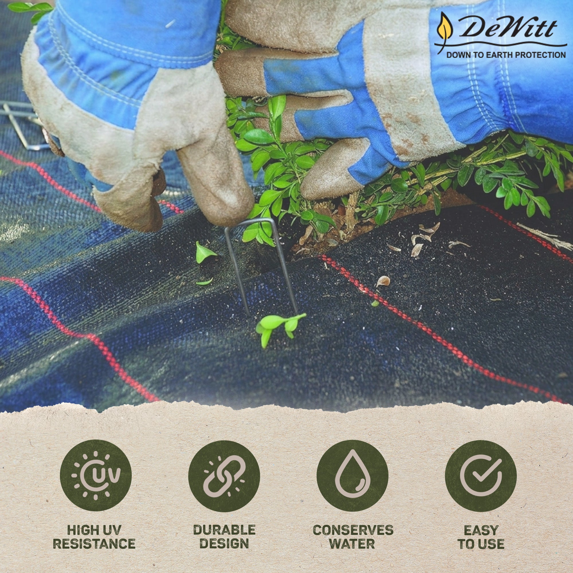 DeWitt UltraWeb 3000 4' x 100' Woven Landscape Fabric Cover Weed Barrier, 3 Pack - VMInnovations