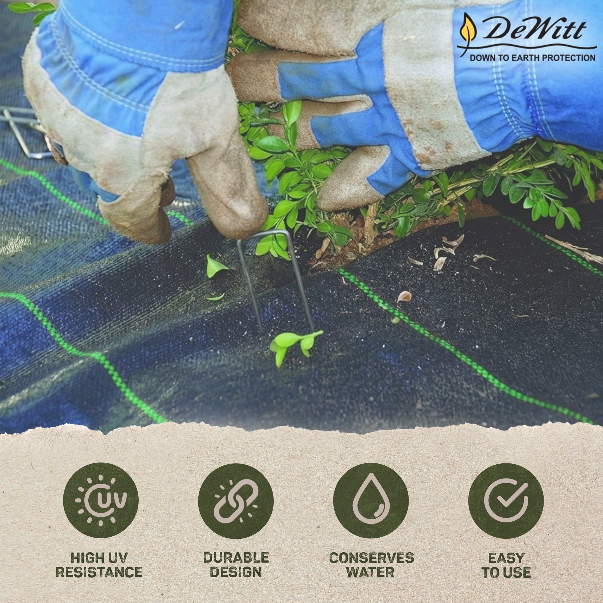 DeWitt 2 Pack Earthmat Woven 4' x 100' Ground Cover, Weed Control Garden Mat