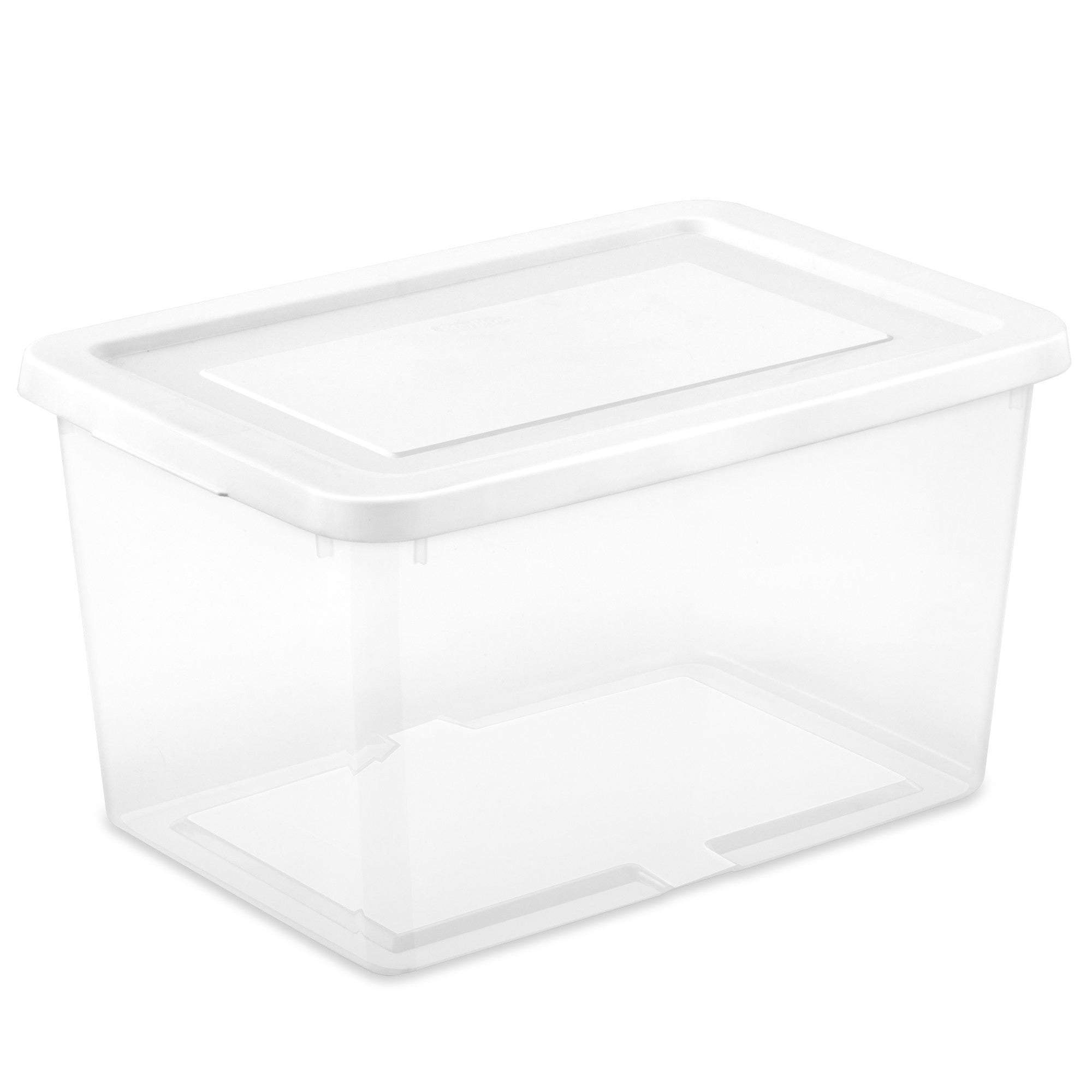 Sterilite 20 Qt Storage Boxes, Clear Plastic Containers w/ Lid, Set of 18, White